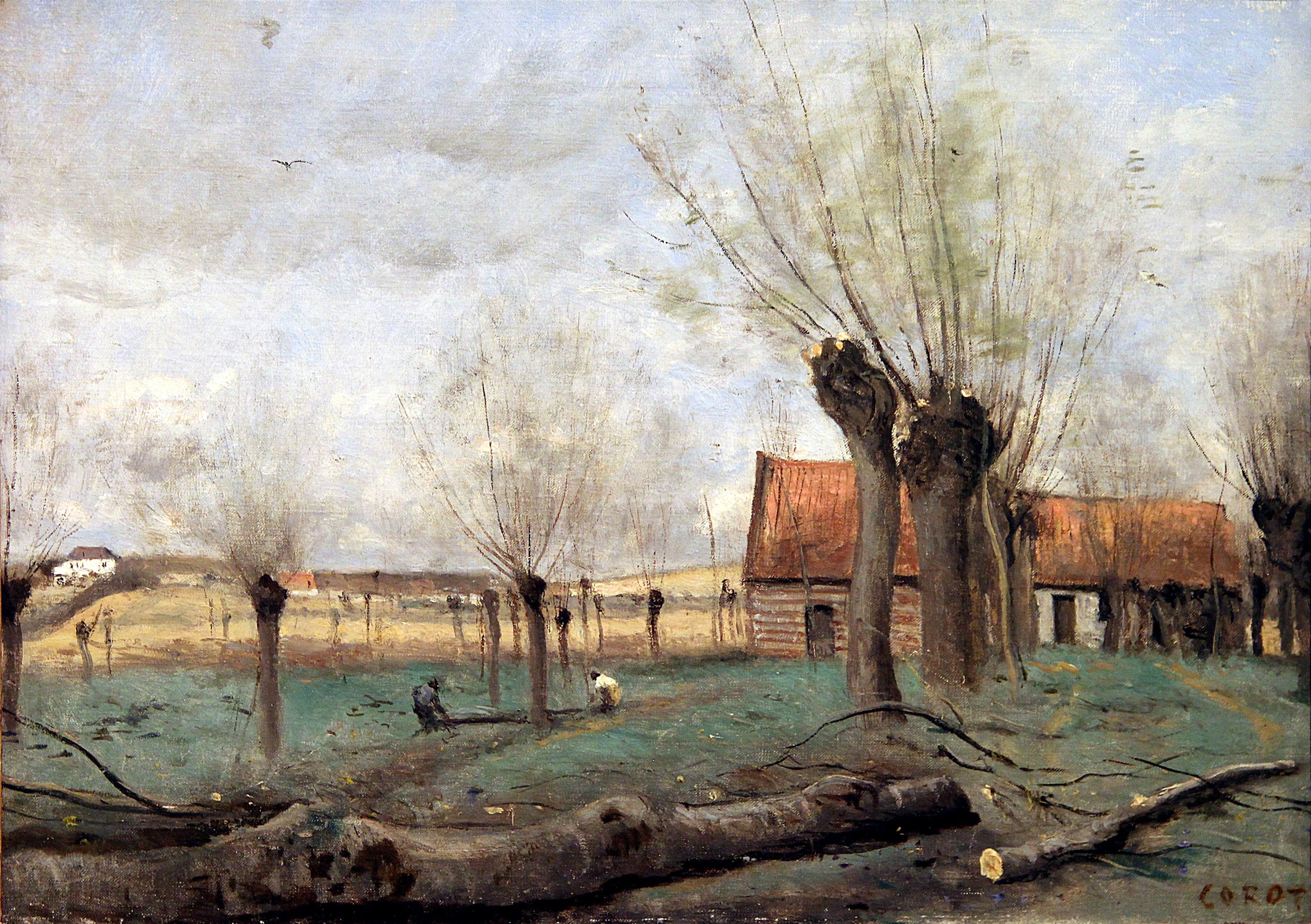 La saulaie de Sainte-Catherine, près d'Arras - Jean-Baptiste Camille Corot