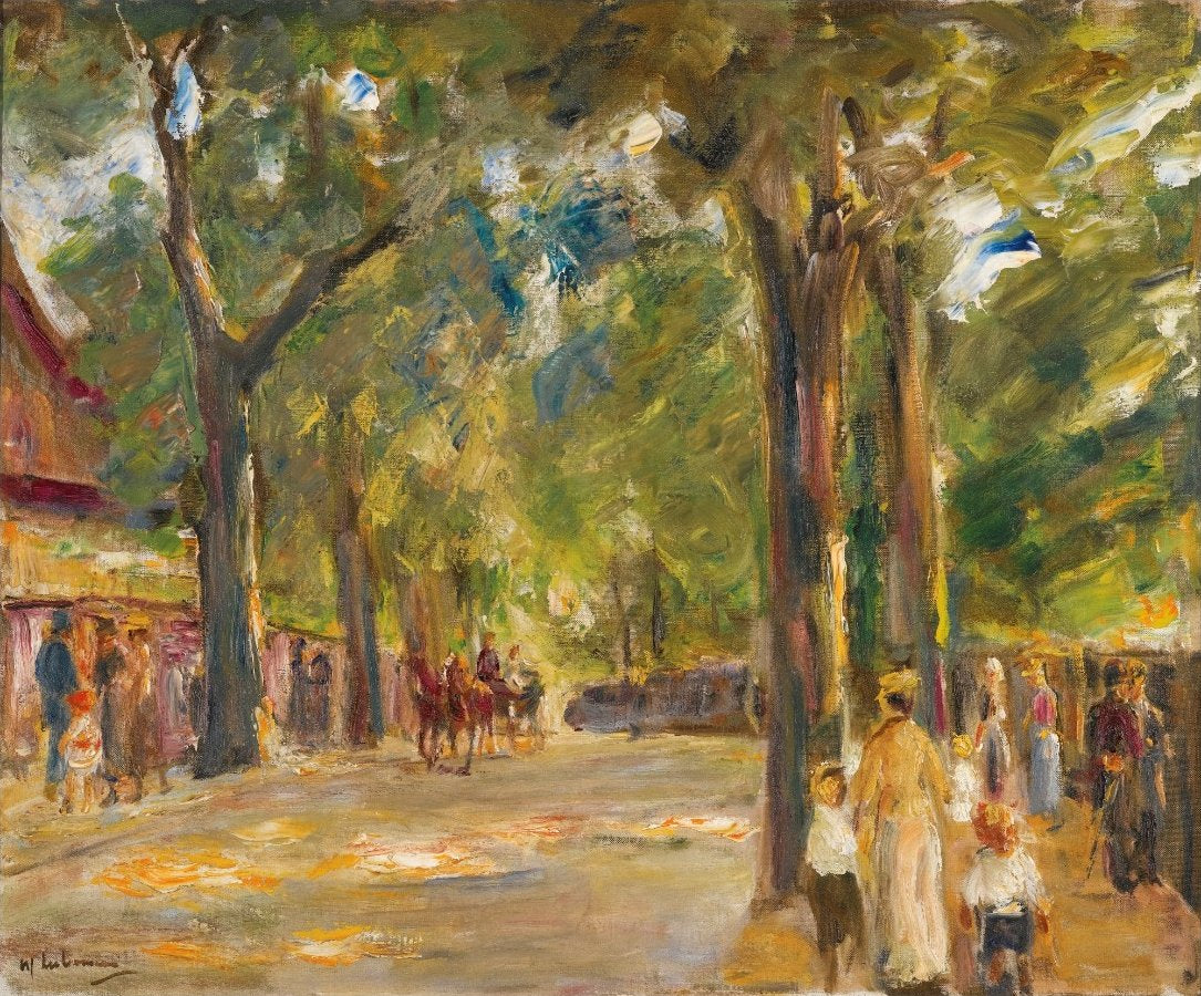 Postavy na Velkém Seestrasse ve Wannsee - Max Liebermann