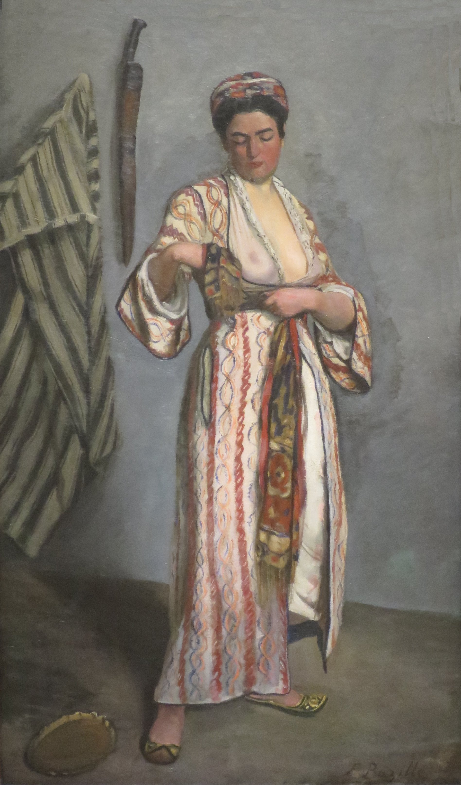 Reproduction du tableau « Femme en costume mauresque - Frédéric Bazille » par Alpha Reproduction en peinture à l’huile