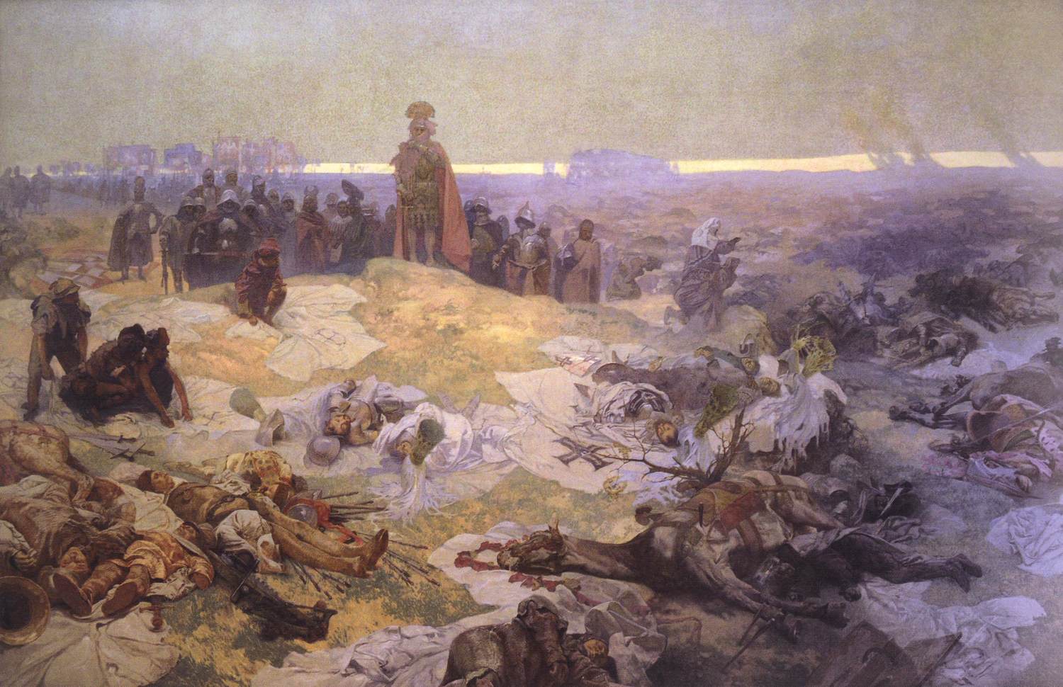 Po bitvě u Grunwaldu - Alphonse Mucha