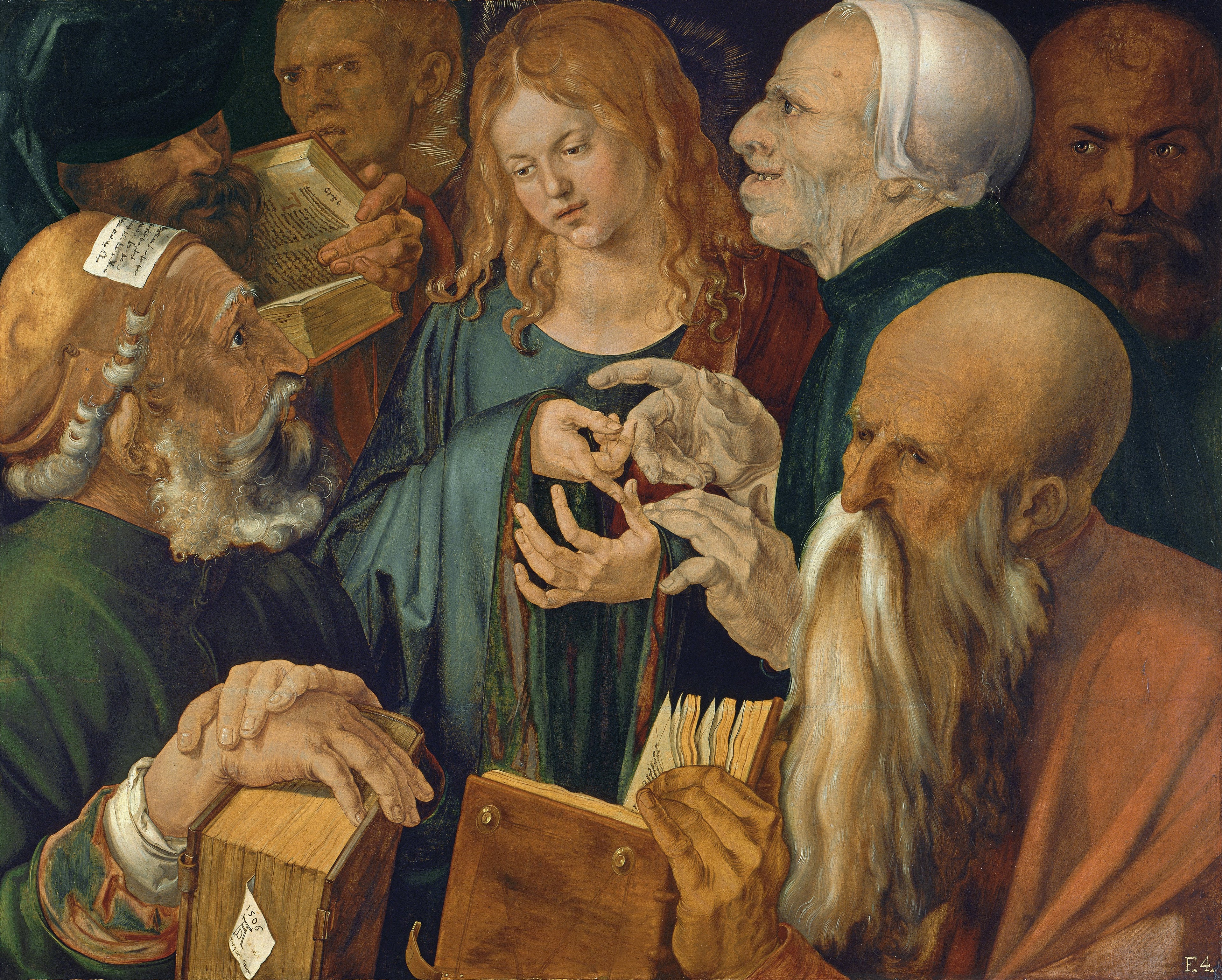 Ježíš mezi učiteli - Albrecht Dürer