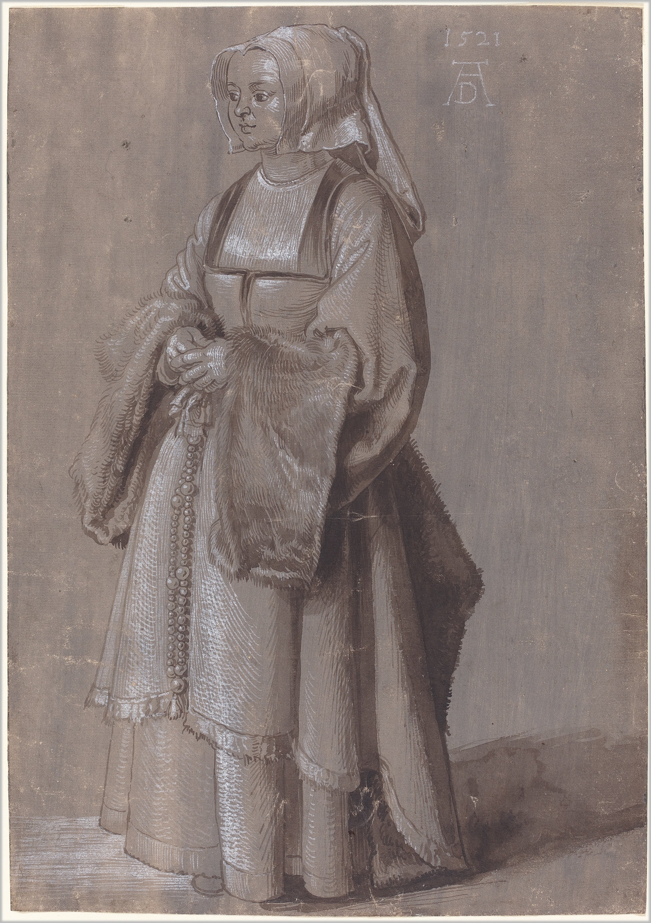 Mladá žena v holandských šatech - Albrecht Dürer