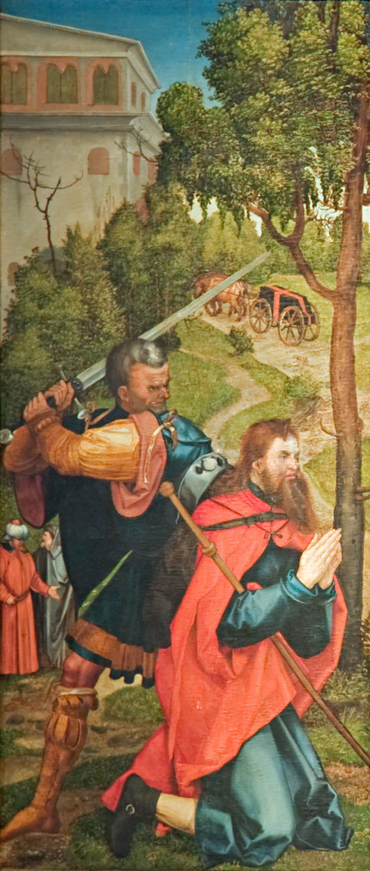 Hellerův oltář, první vnitřní křídlo, Mučednictví svatého Jakuba Většího - Albrecht Dürer