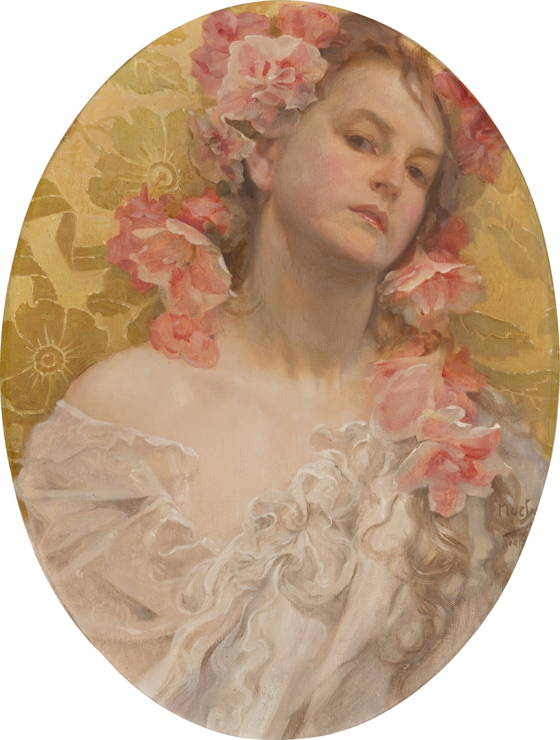 Portrét Hanny Vitousek - Alphonse Mucha