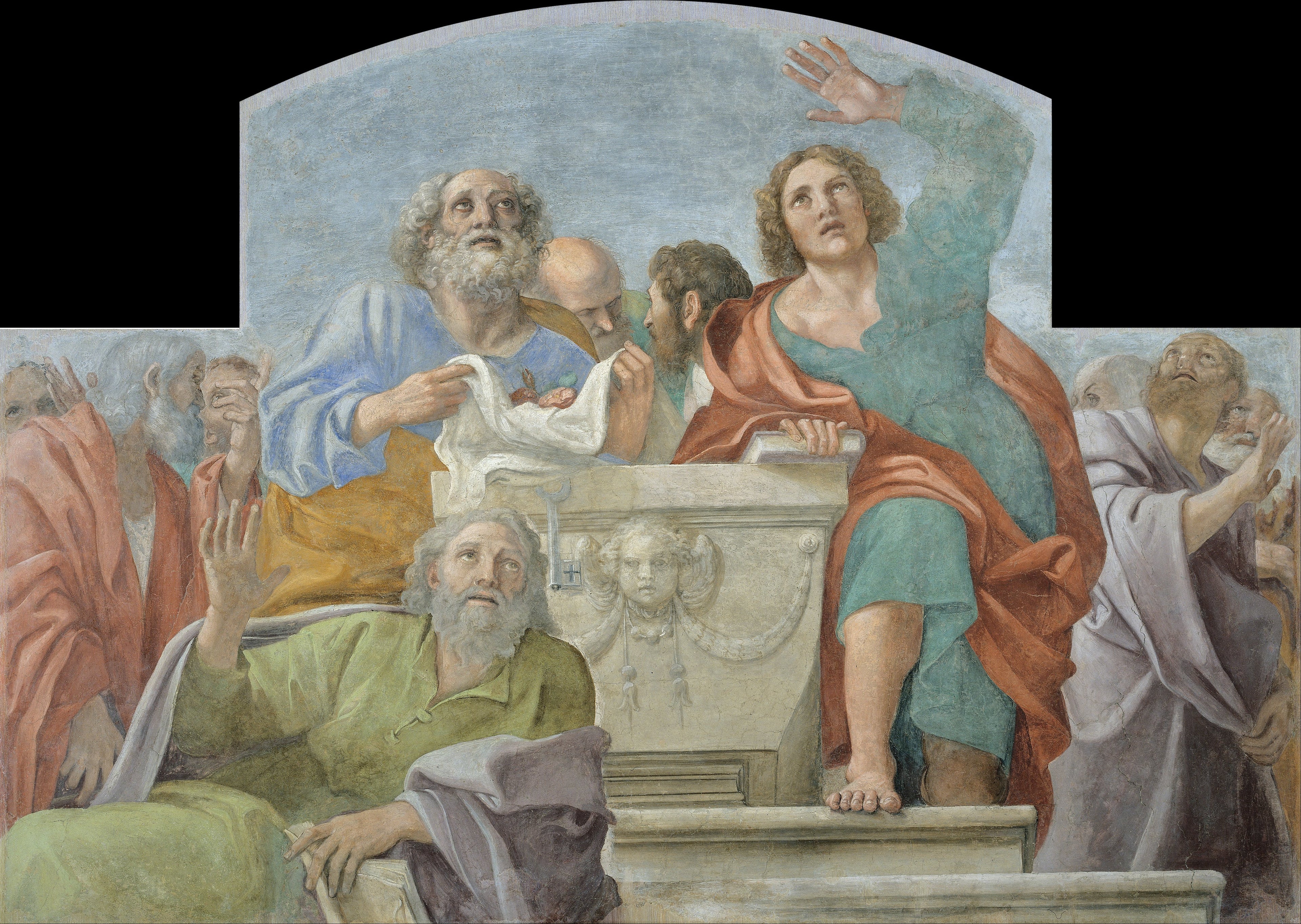 Les apôtres autour du Sépulcre vide - Annibale Carracci