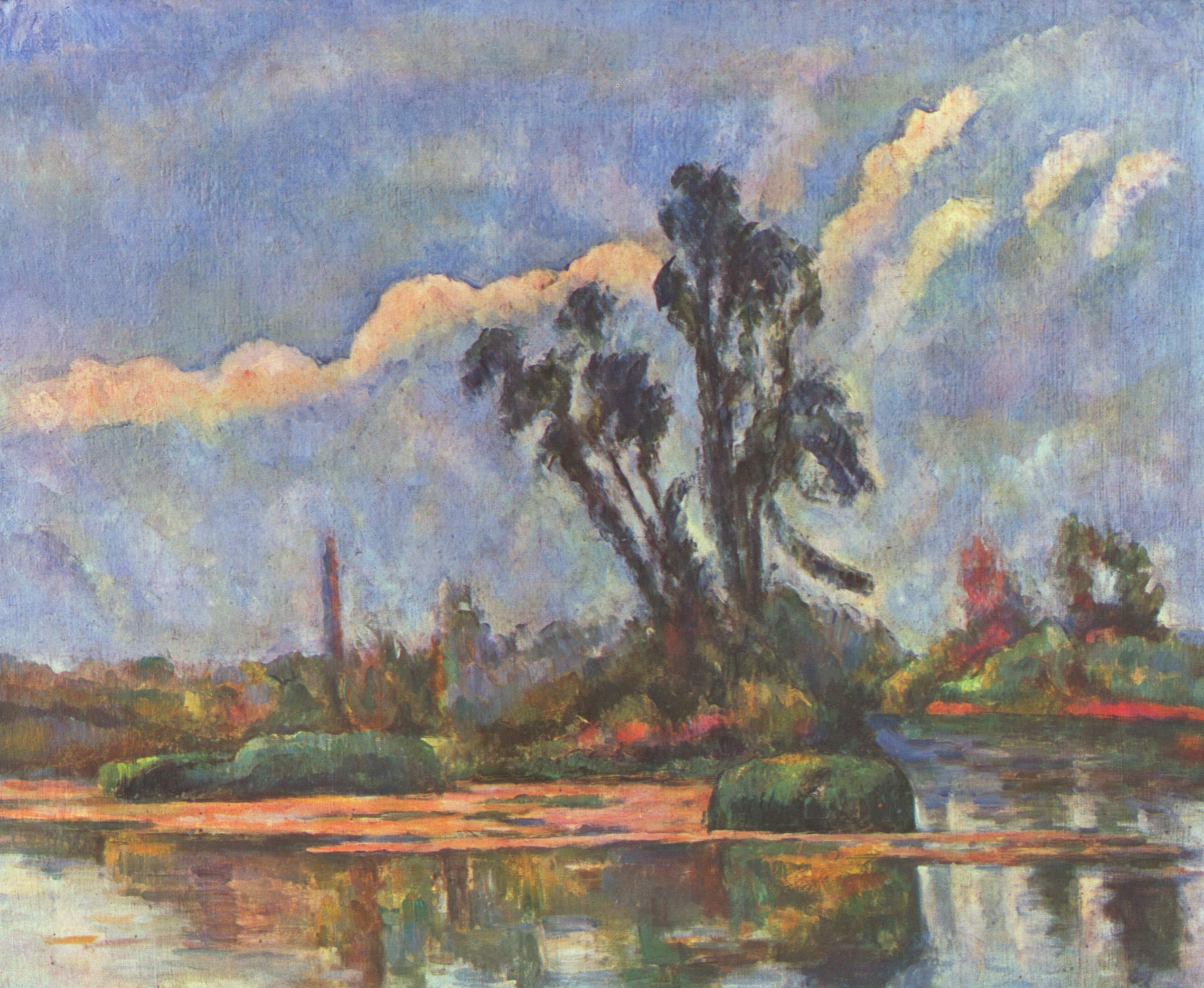 Reproduction du tableau « Bords de l'Oise - Paul Cézanne » par Alpha Reproduction en peinture à l’huile