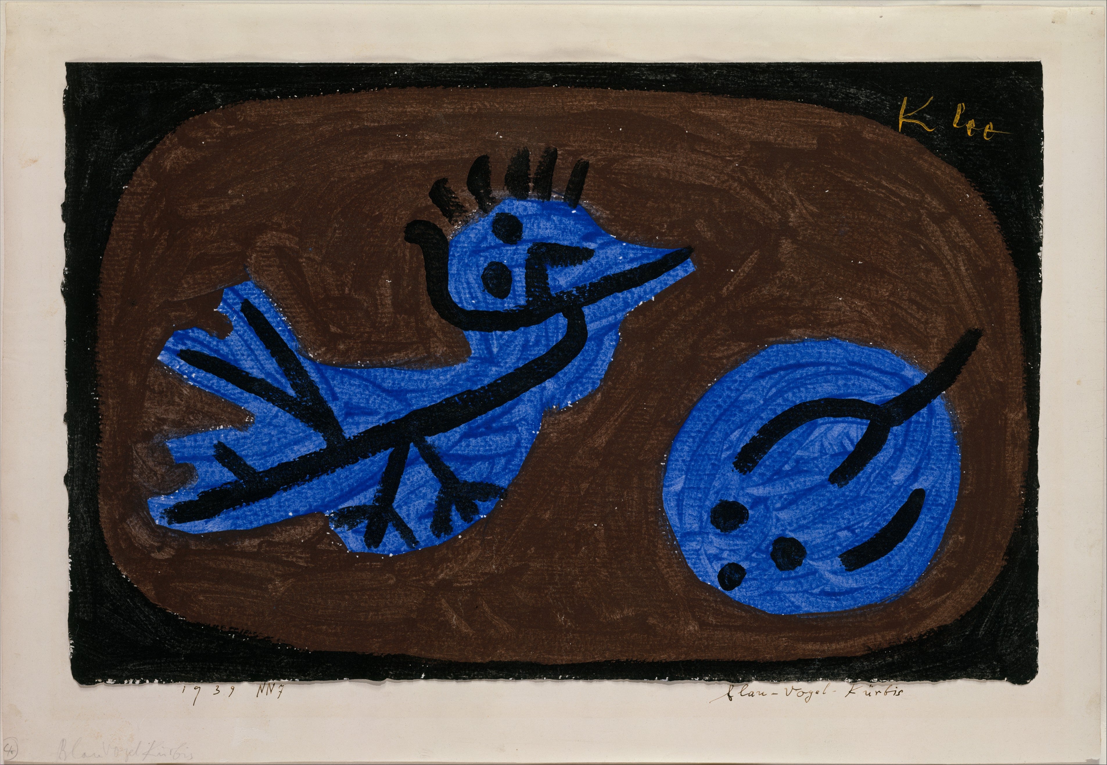 Modrý pták - dýně - Paul Klee