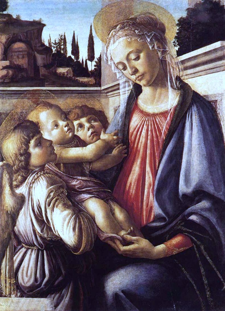 Panna Marie s Dítětem a Dvěma anděly - Sandro Botticelli