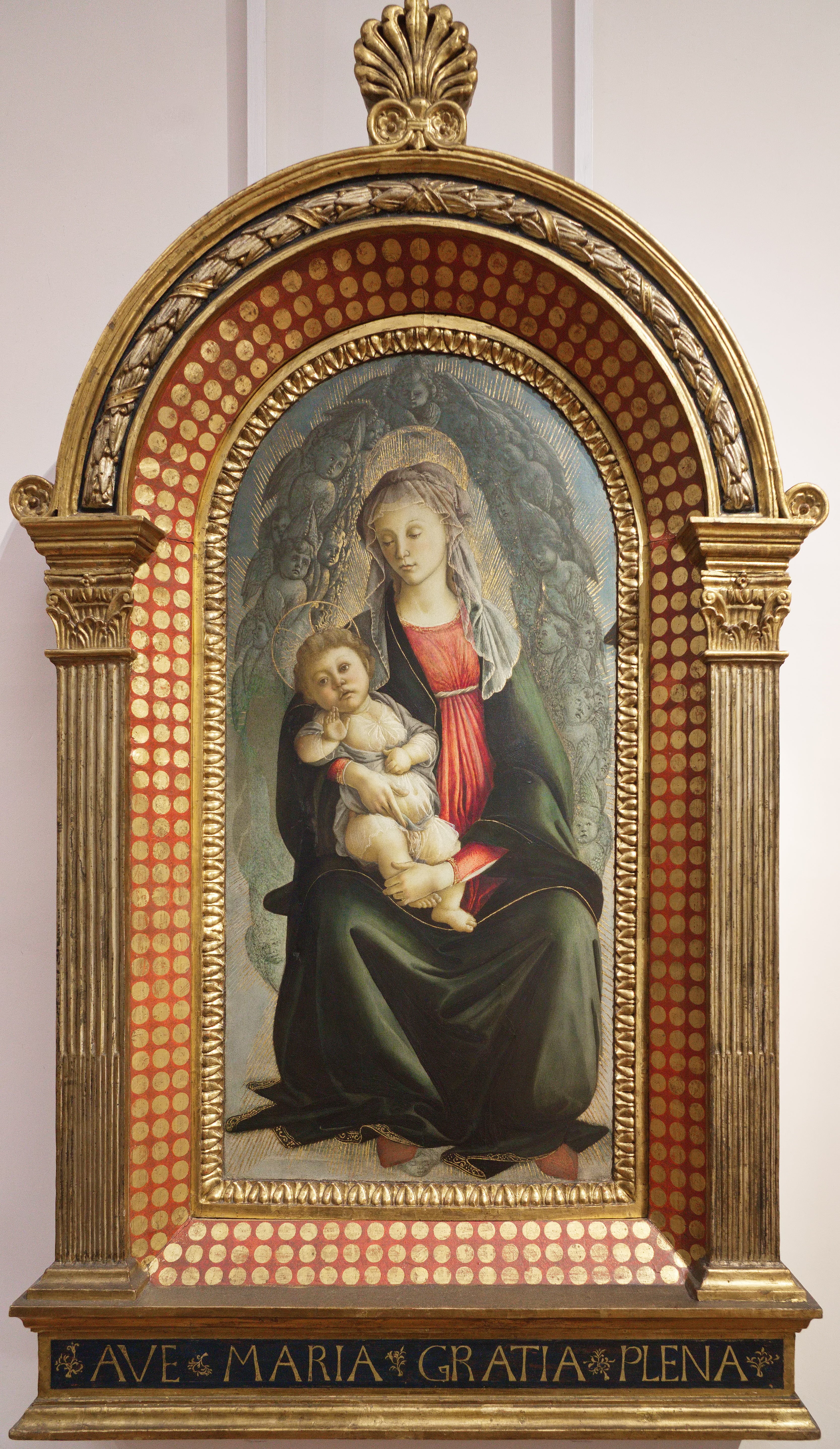 Panna Marie s Dítětem v slávě serafínů - Sandro Botticelli