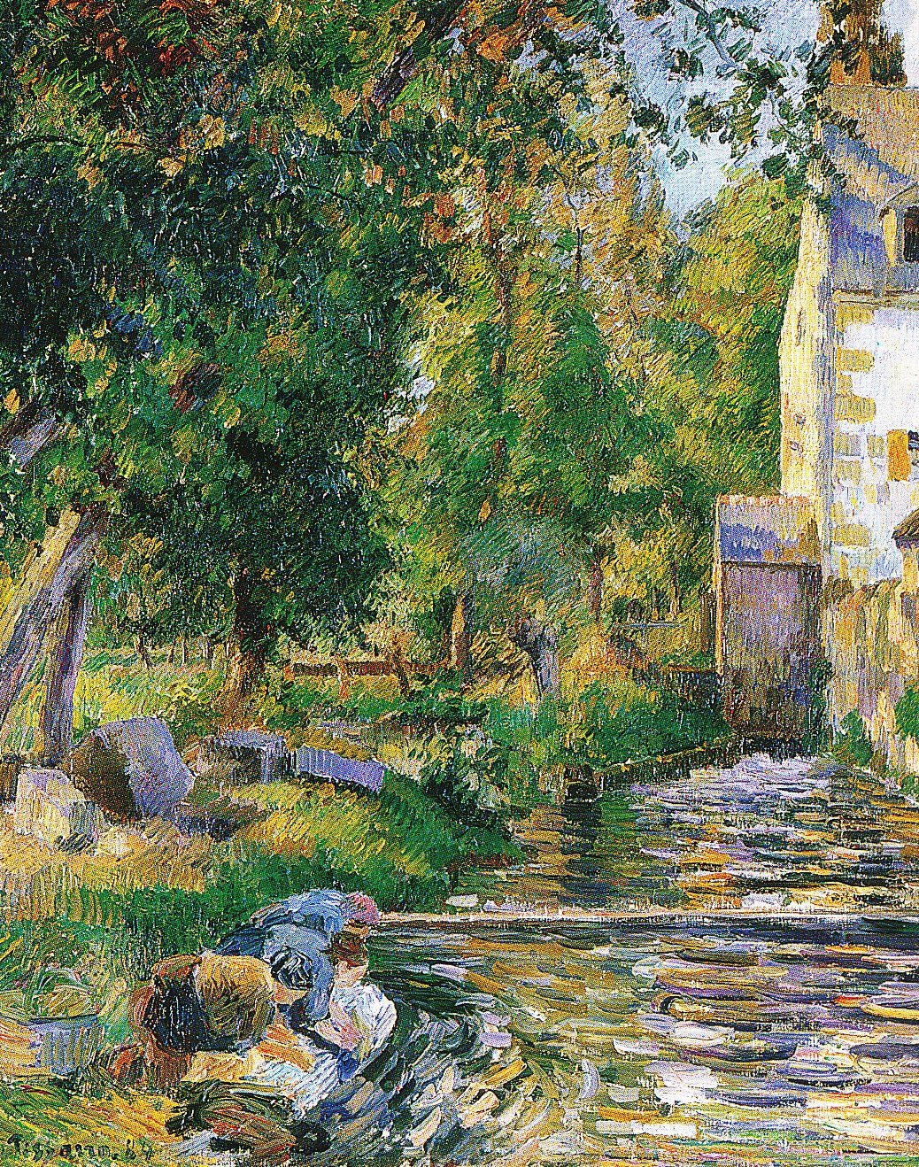 Reproduction du tableau « Lavoir et moulin d'Osny - Camille Pissarro » par Alpha Reproduction en peinture à l’huile