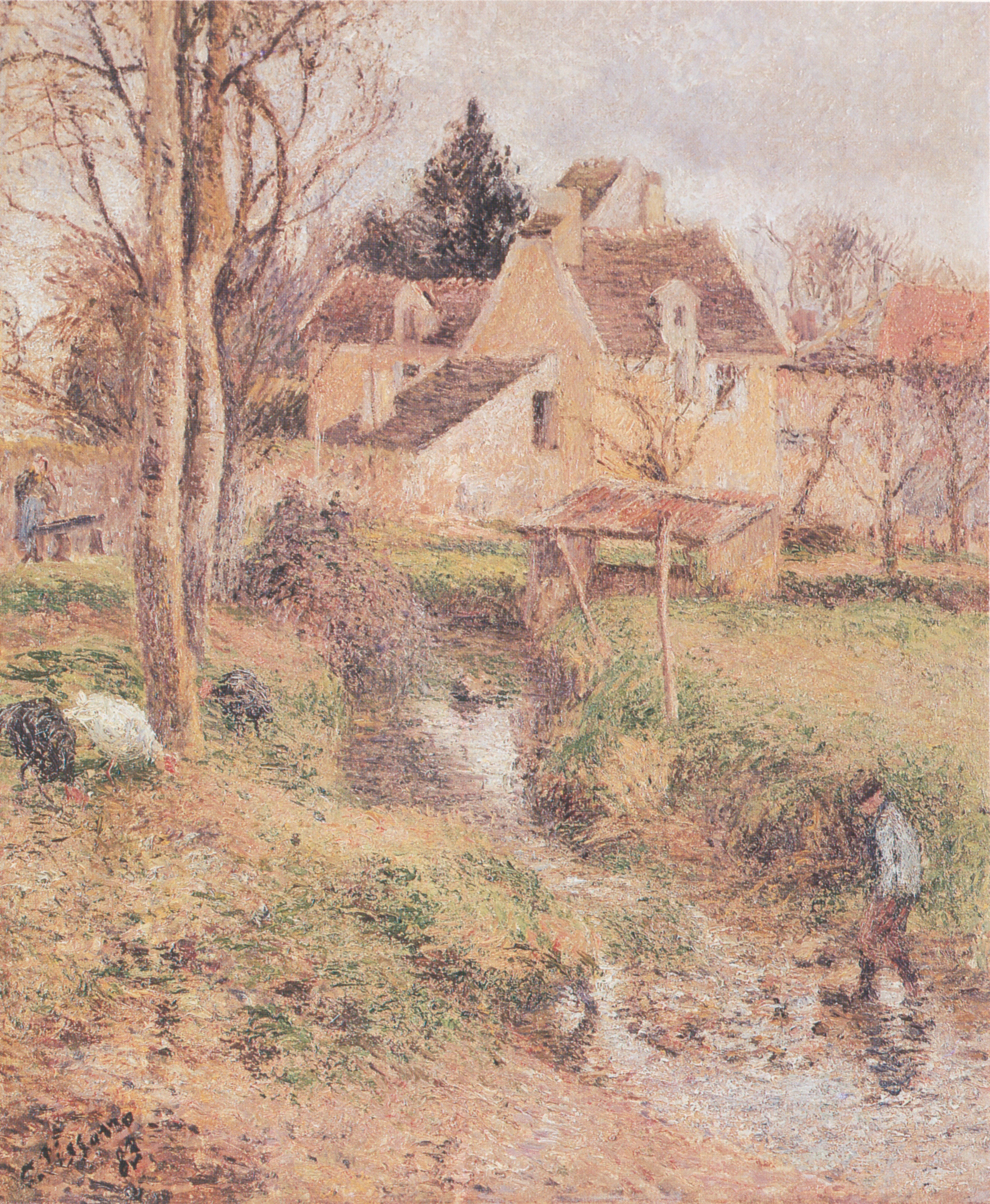 Reproduction du tableau « Le Ruisseau à Osny - Camille Pissarro » par Alpha Reproduction en peinture à l’huile