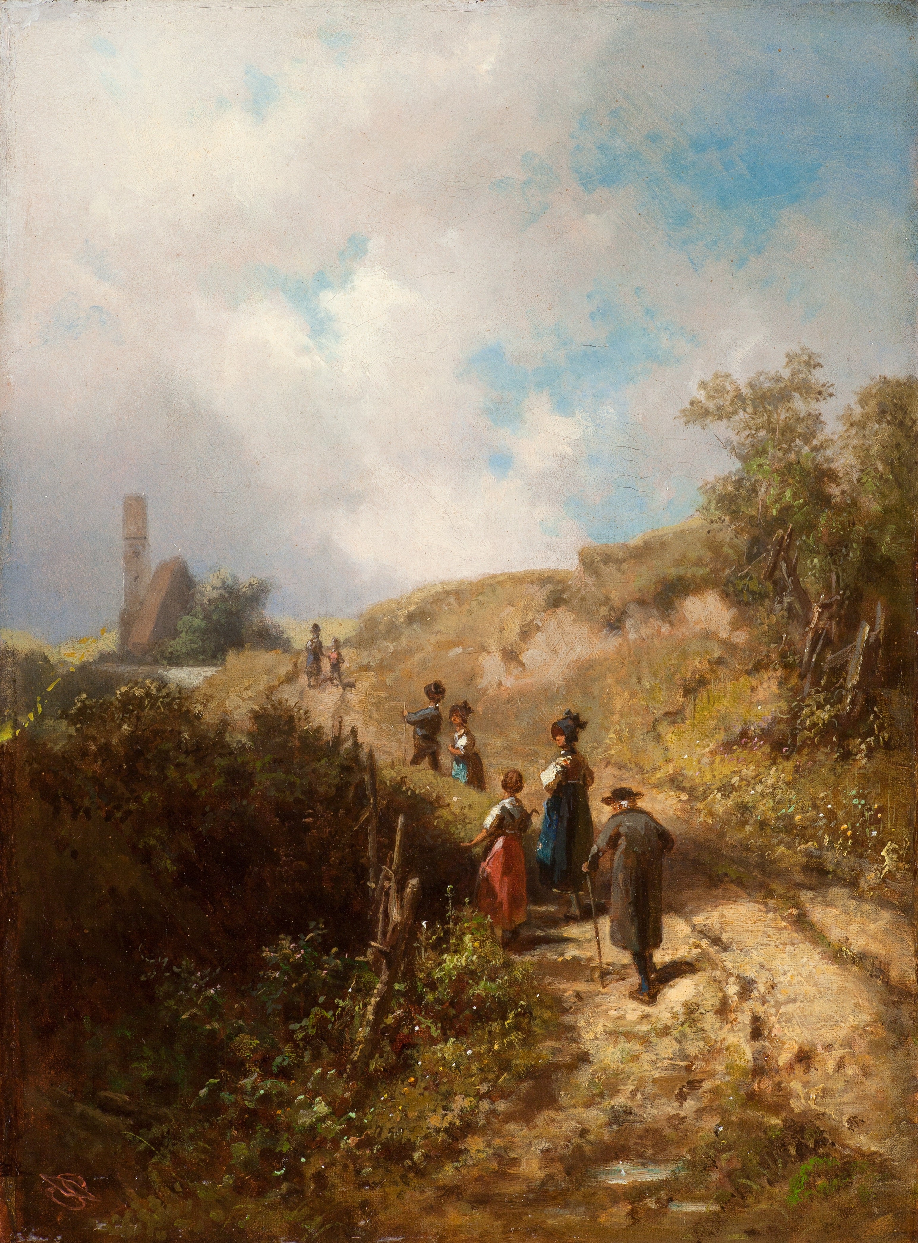 Cesta k církvi - Carl Spitzweg