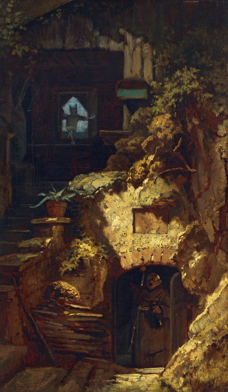 Poustevník a ďábel - Carl Spitzweg