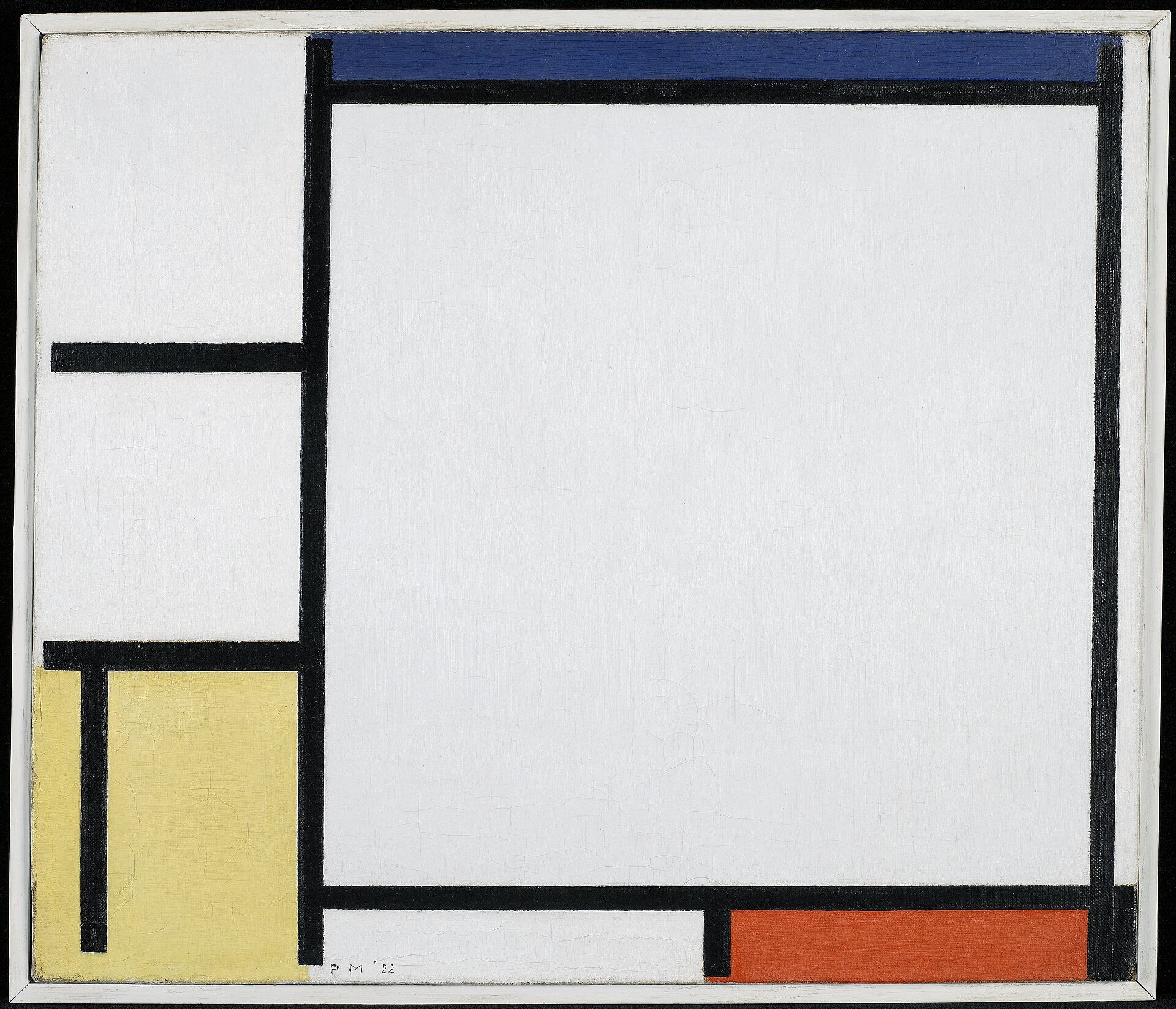Kompozice s modrou, červenou, žlutou a černou - Piet Mondrian