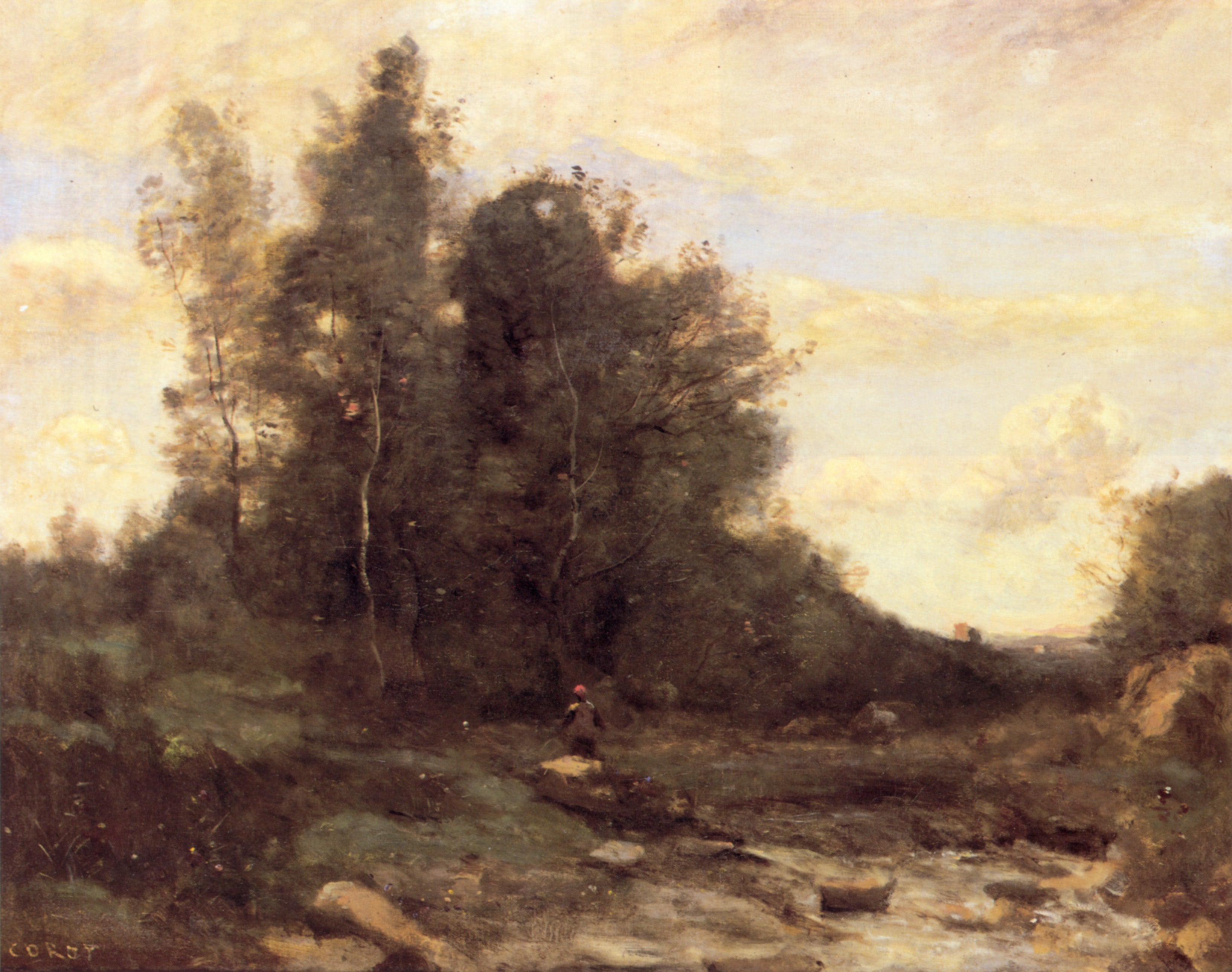 Le torrent pierreux (Crépuscule) - Jean-Baptiste Camille Corot
