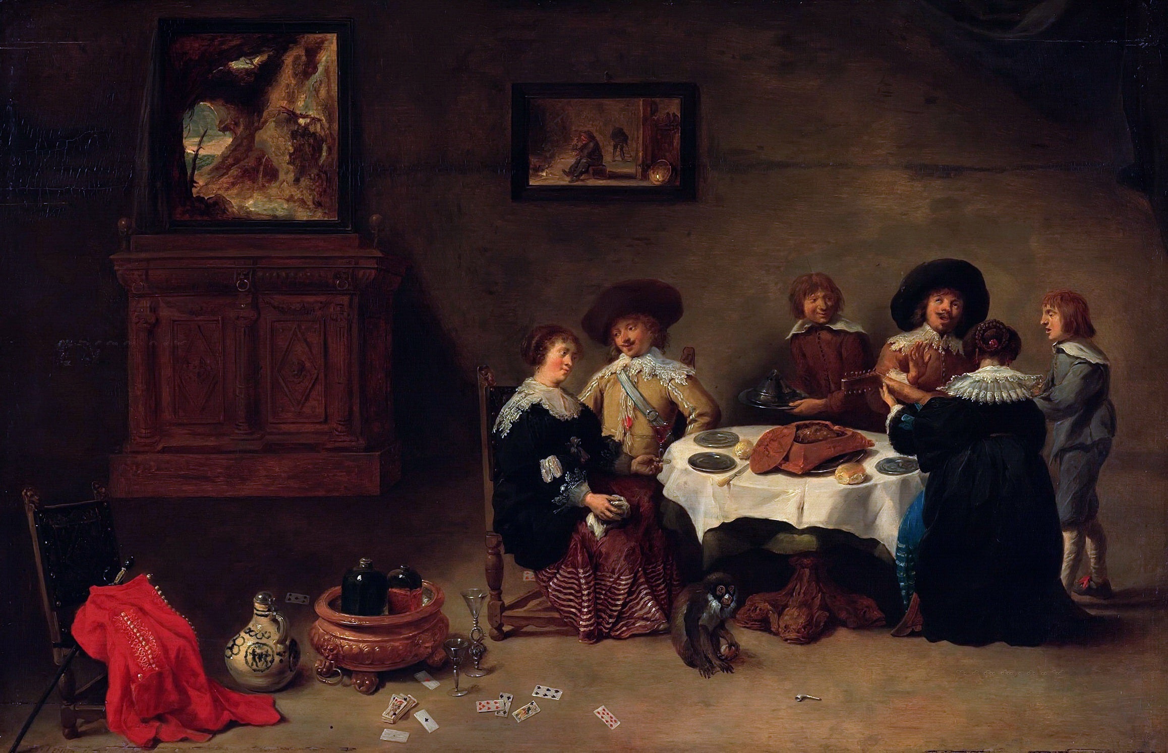 Bonne compagnie à table - David Teniers le Jeune