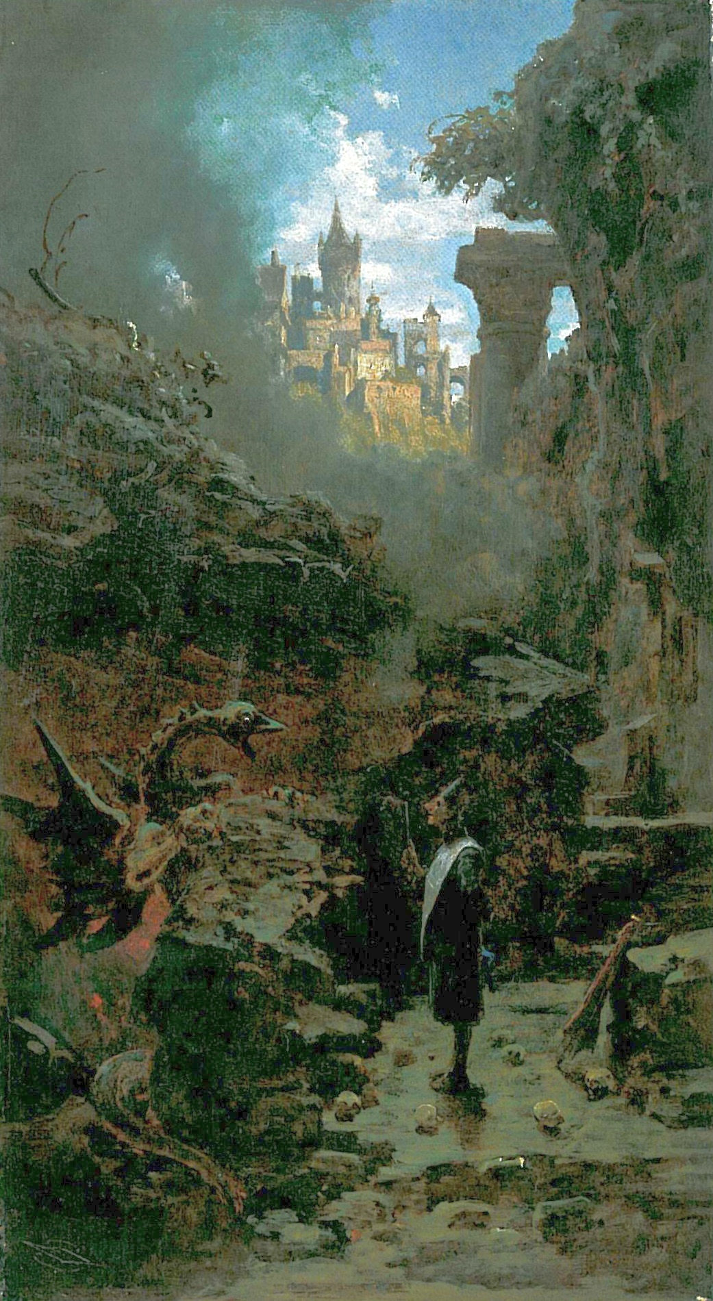 Kouzelník a drak - Carl Spitzweg
