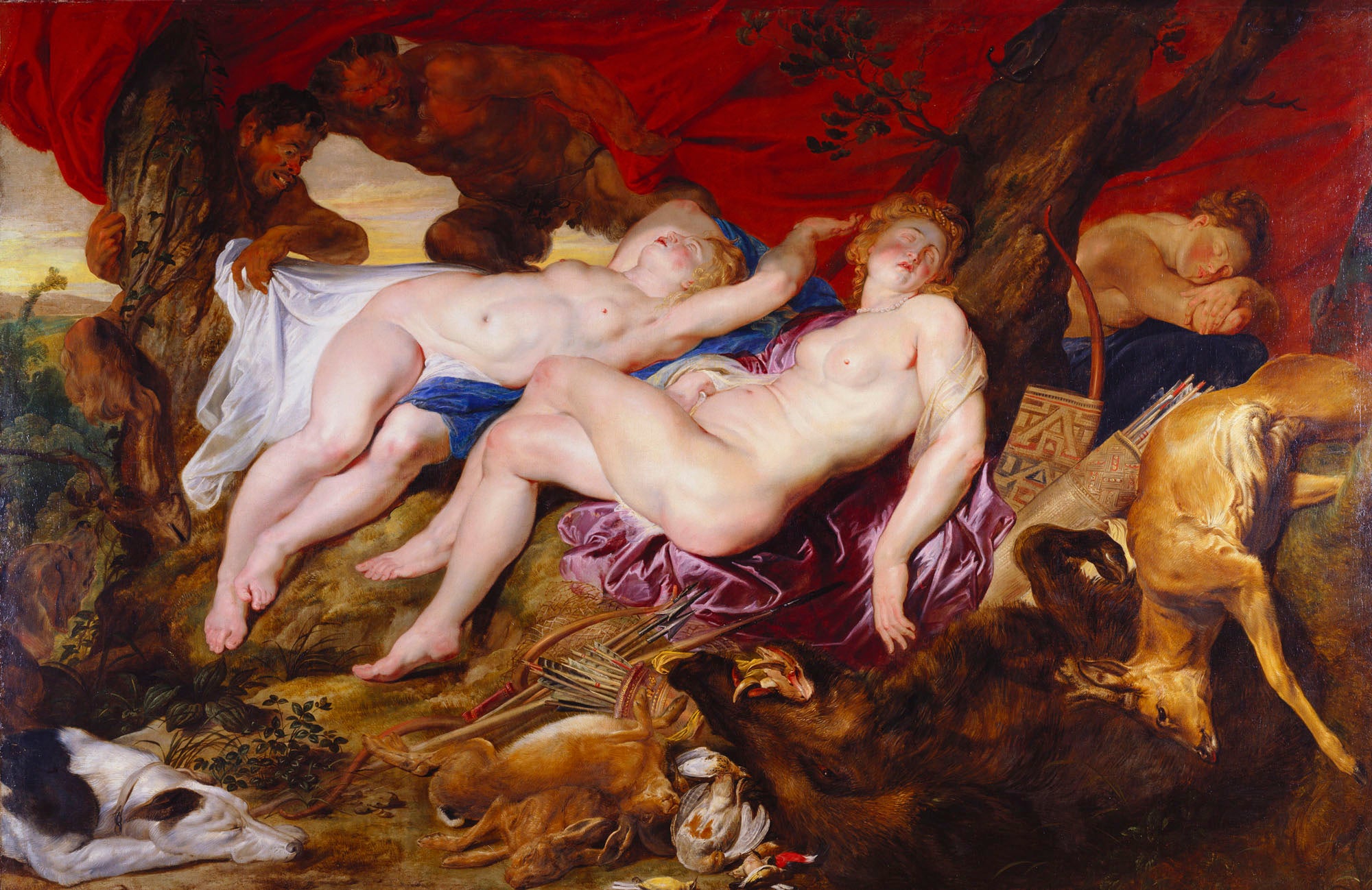 Diane et ses nymphes espionnées par les satyres - Peter Paul Rubens