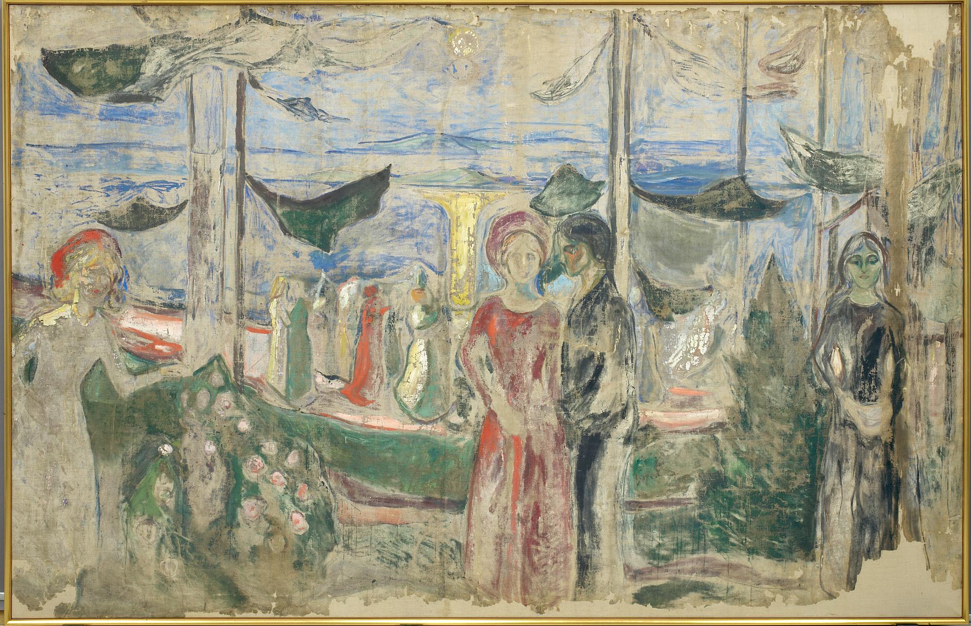 Reproduction du tableau « Danse sur la plage - Edvard Munch » par Alpha Reproduction en peinture à l’huile