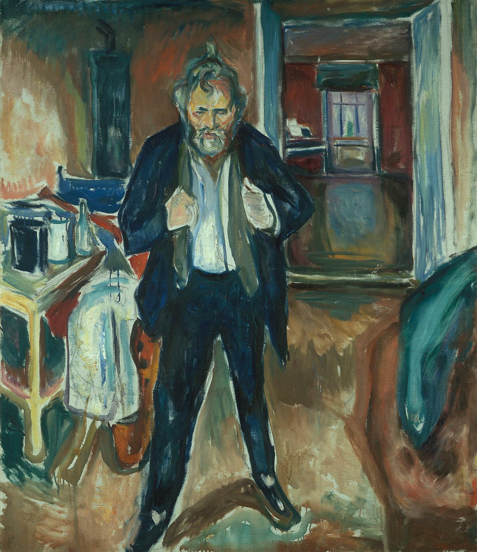 Reproduction du tableau « Insomnie. Autoportrait au tumulte intérieur - Edvard Munch » par Alpha Reproduction en peinture à l’huile