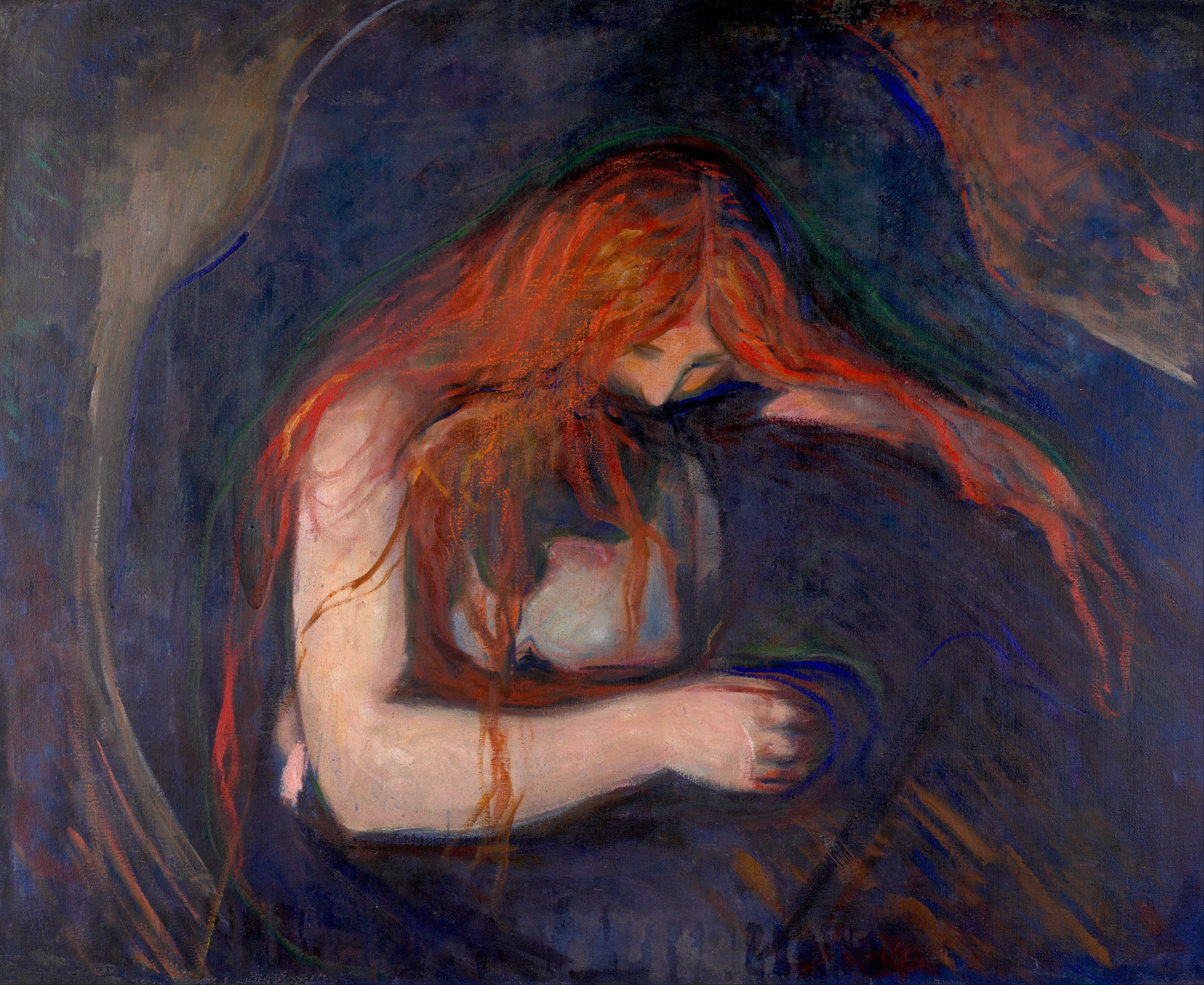 Reproduction du tableau « Vampire - Edvard Munch » par Alpha Reproduction en peinture à l’huile