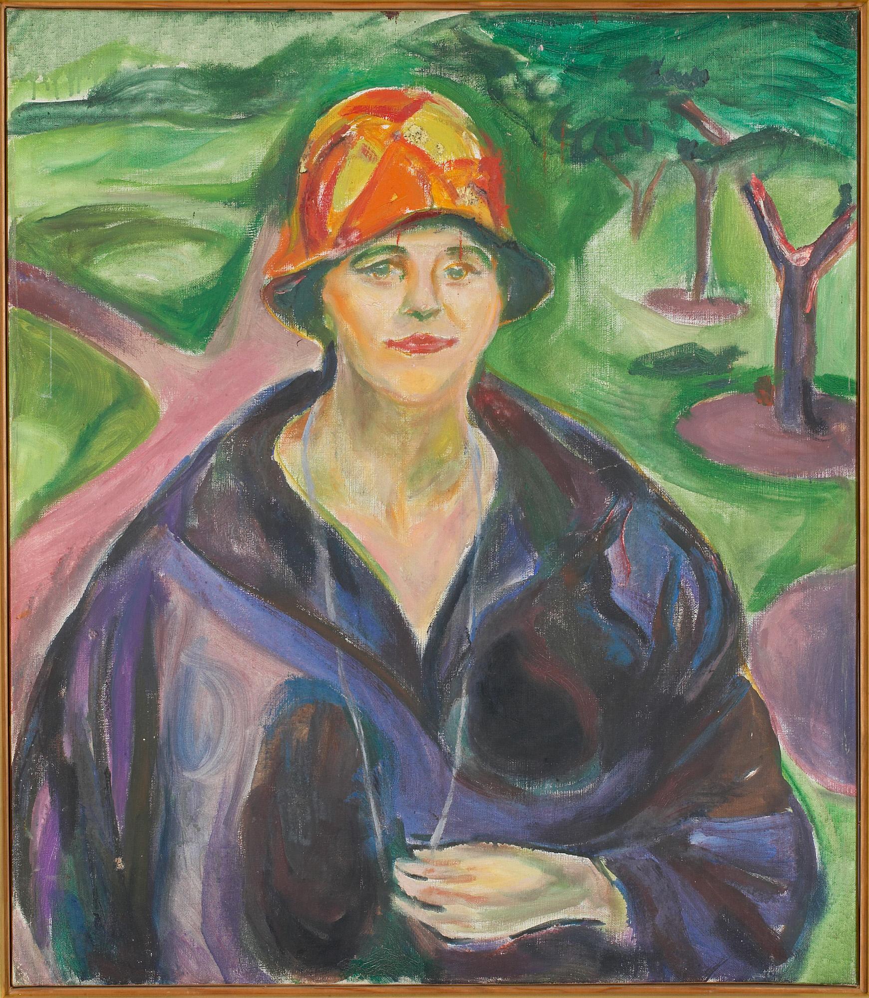 Reproduction du tableau « Femme au manteau bleu - Edvard Munch » par Alpha Reproduction en peinture à l’huile