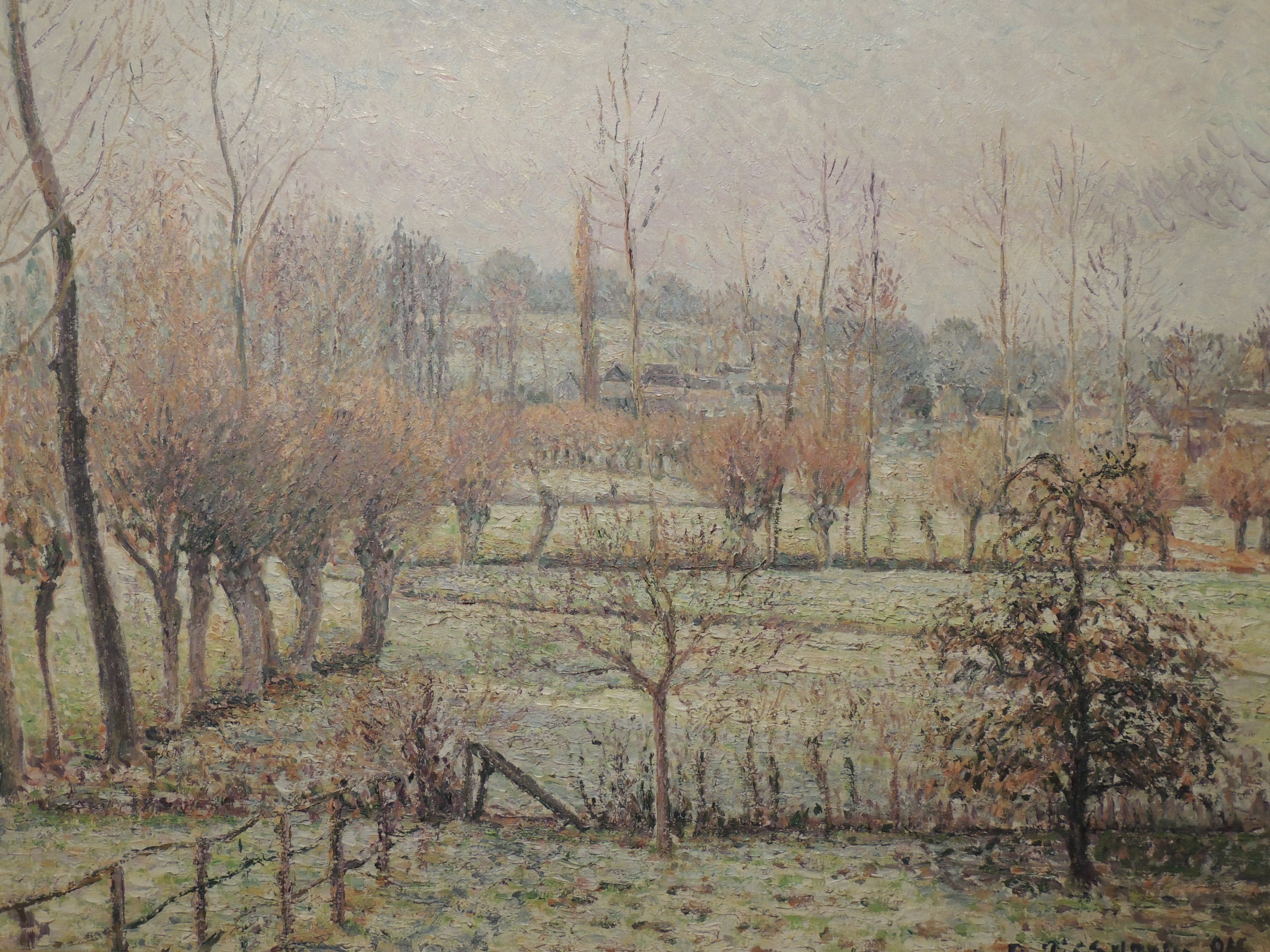 Reproduction du tableau « Effet de neige à Éragny - Camille Pissarro » par Alpha Reproduction en peinture à l’huile