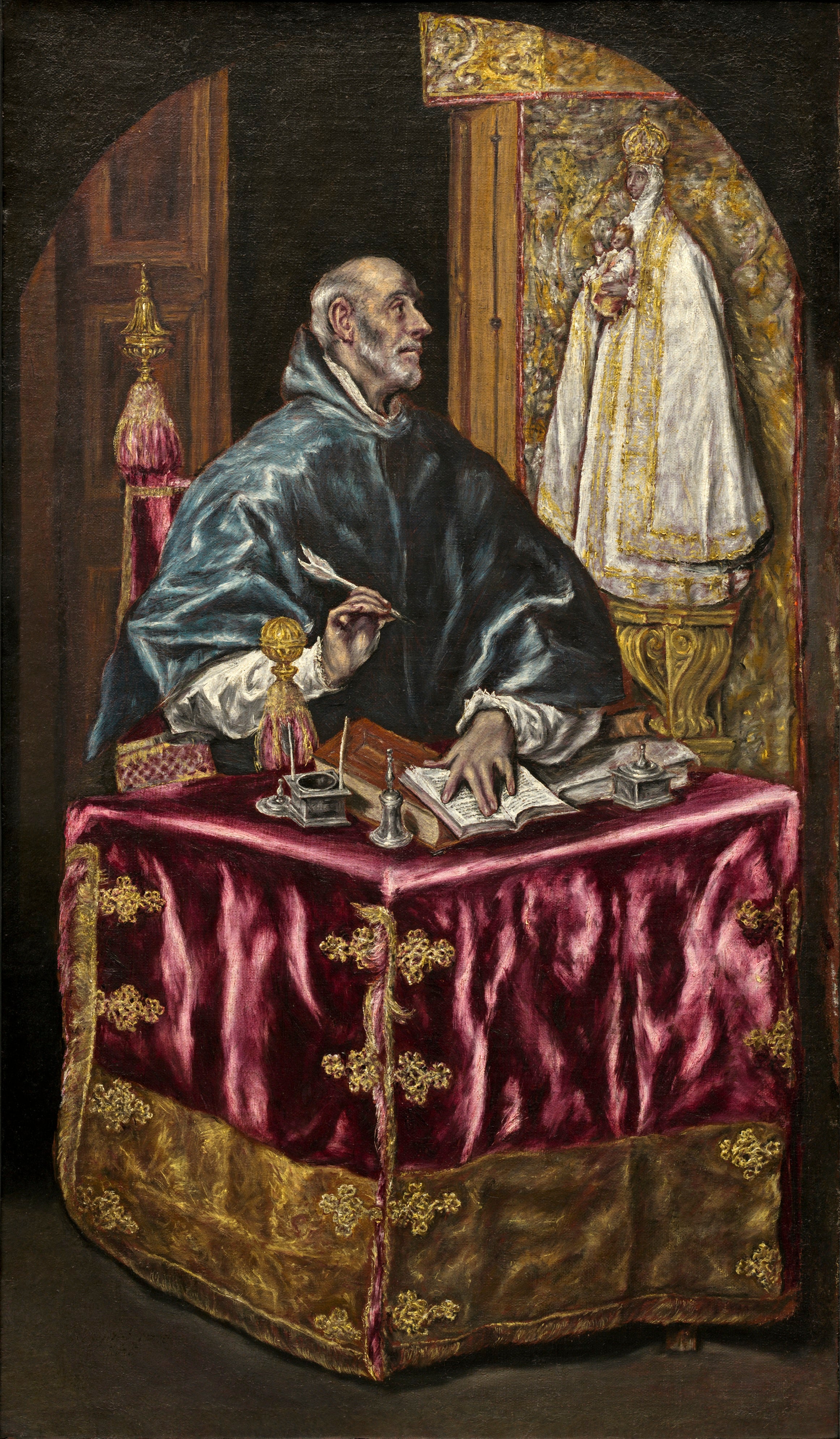Saint Ildefonse écrivant sous la dictée de la Vierge - El Greco