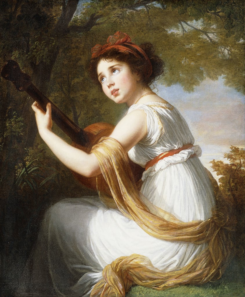 Julie Le Brun jouant de la guitare - Élisabeth Vigée Le Brun