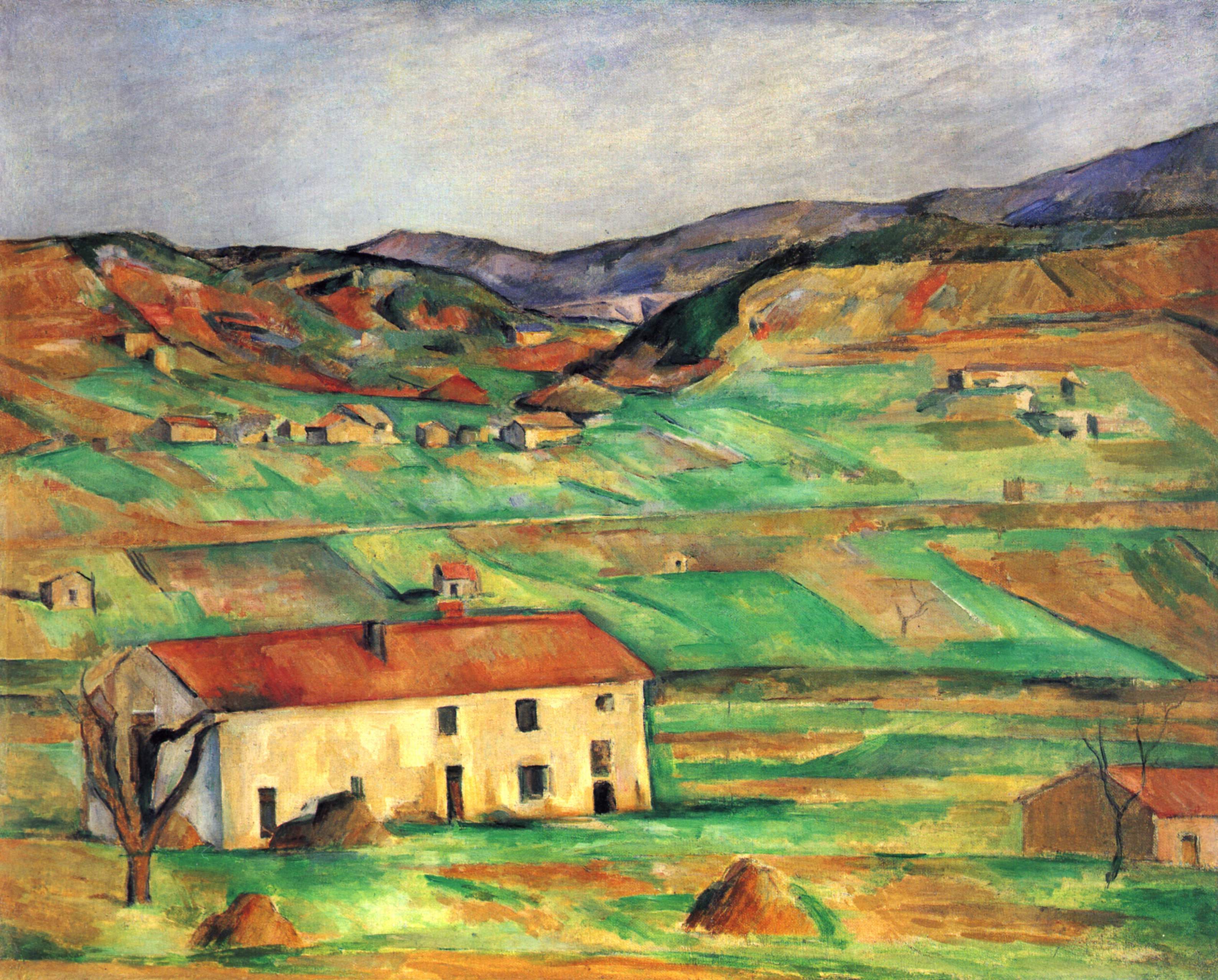 Reproduction du tableau « Environs de Gardanne - Paul Cézanne » par Alpha Reproduction en peinture à l’huile