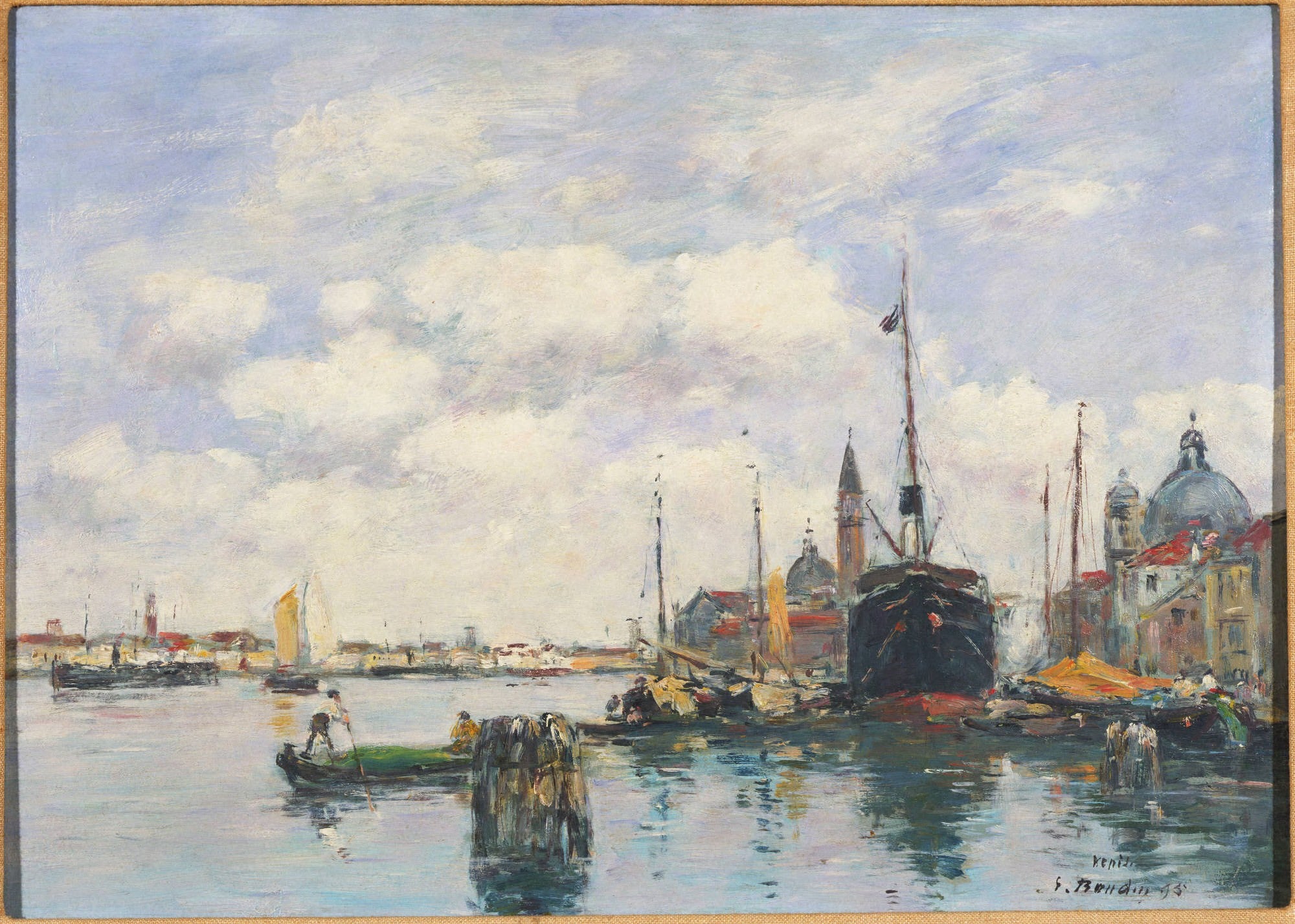 Reproduction du tableau « Venise – Paysage marin à la Giudecca - Eugène Boudin » par Alpha Reproduction en peinture à l’huile