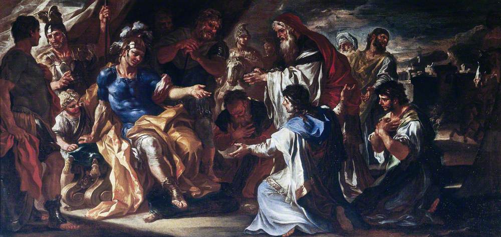 Priam dans la tente d'Achille - Francesco Solimena