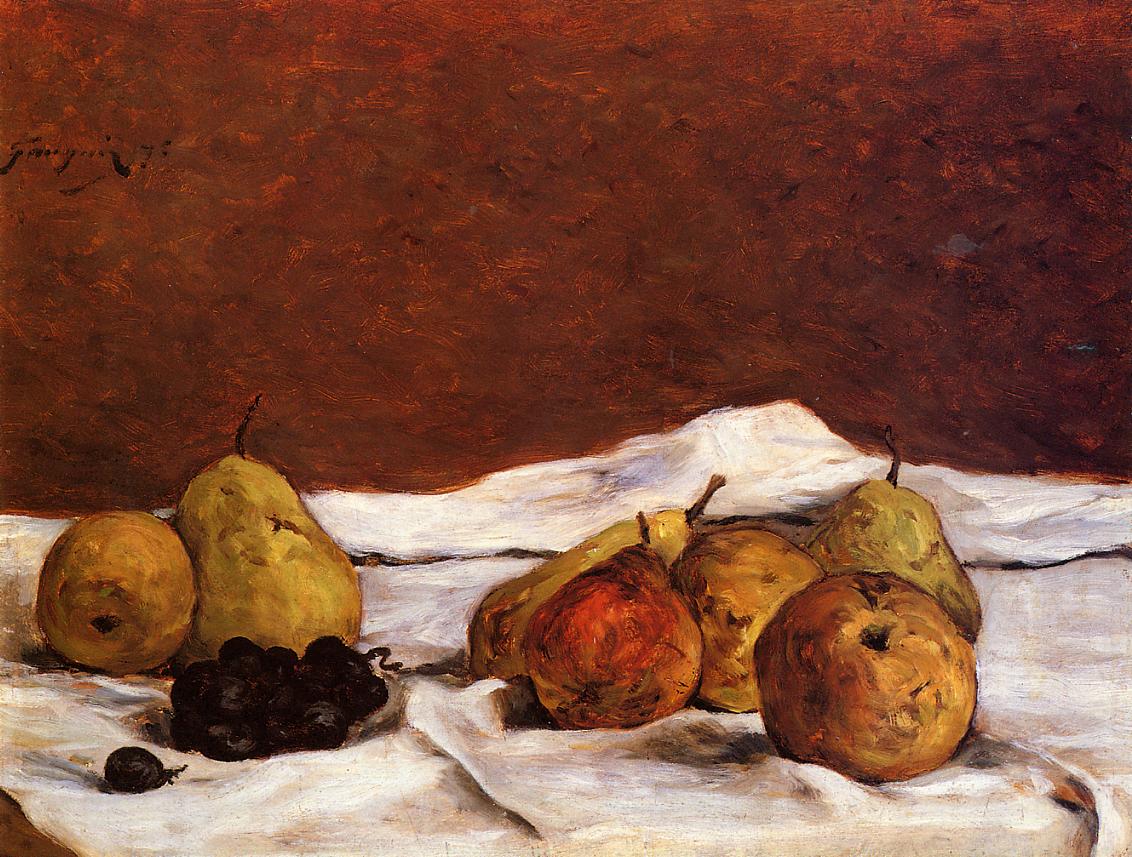 Hrušky a hrozny - Paul Gauguin