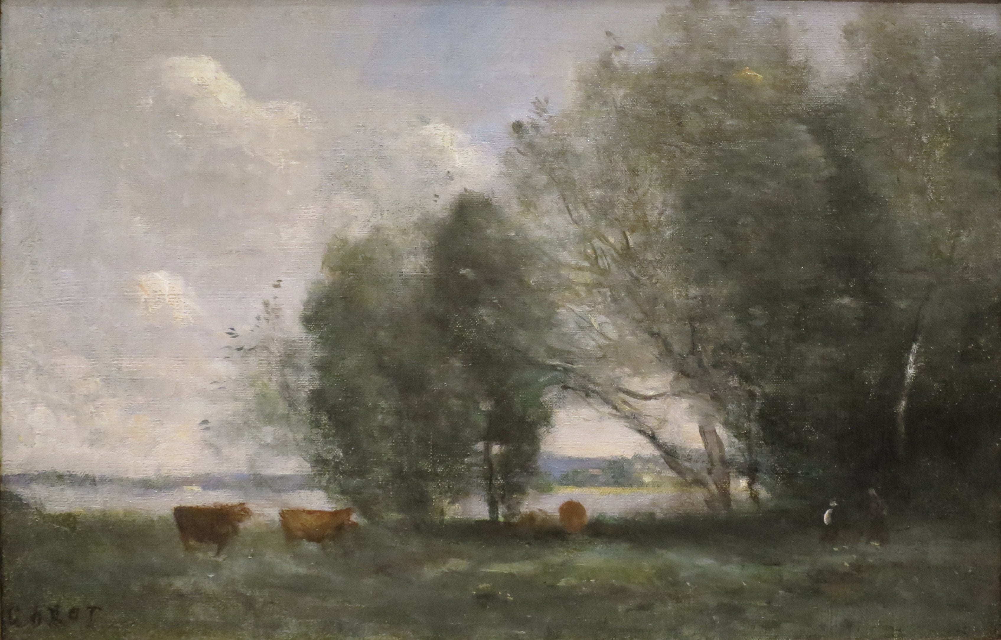 Pâturage au bord de l'eau - Jean-Baptiste Camille Corot