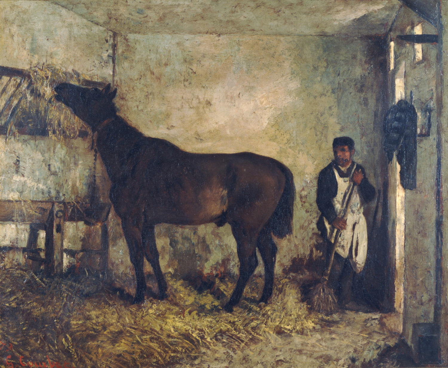 Cheval dans une écurie - Gustave Courbet