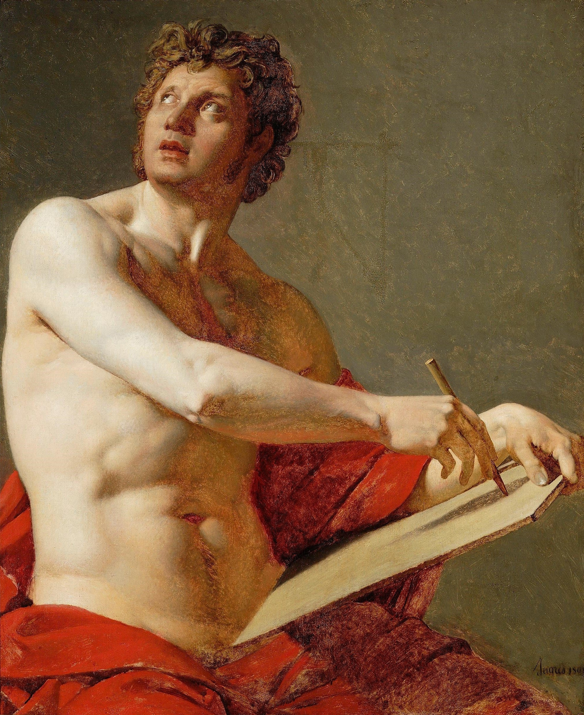 Akademická studie mužského trupu - Jean-Auguste-Dominique Ingres