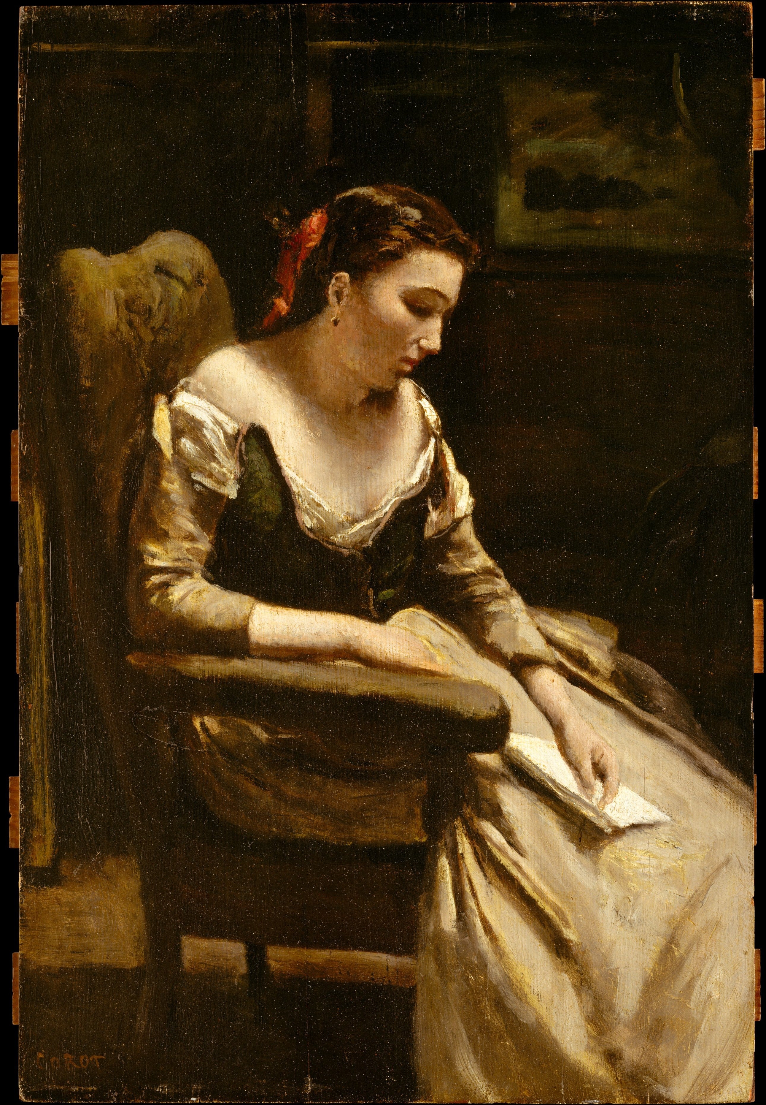 La lettre - Jean-Baptiste Camille Corot