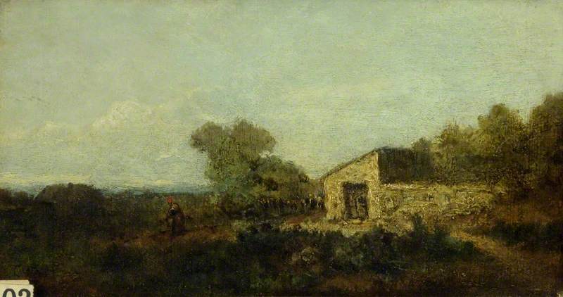Paysage et bâtiments agricoles - Jean-Baptiste Camille Corot