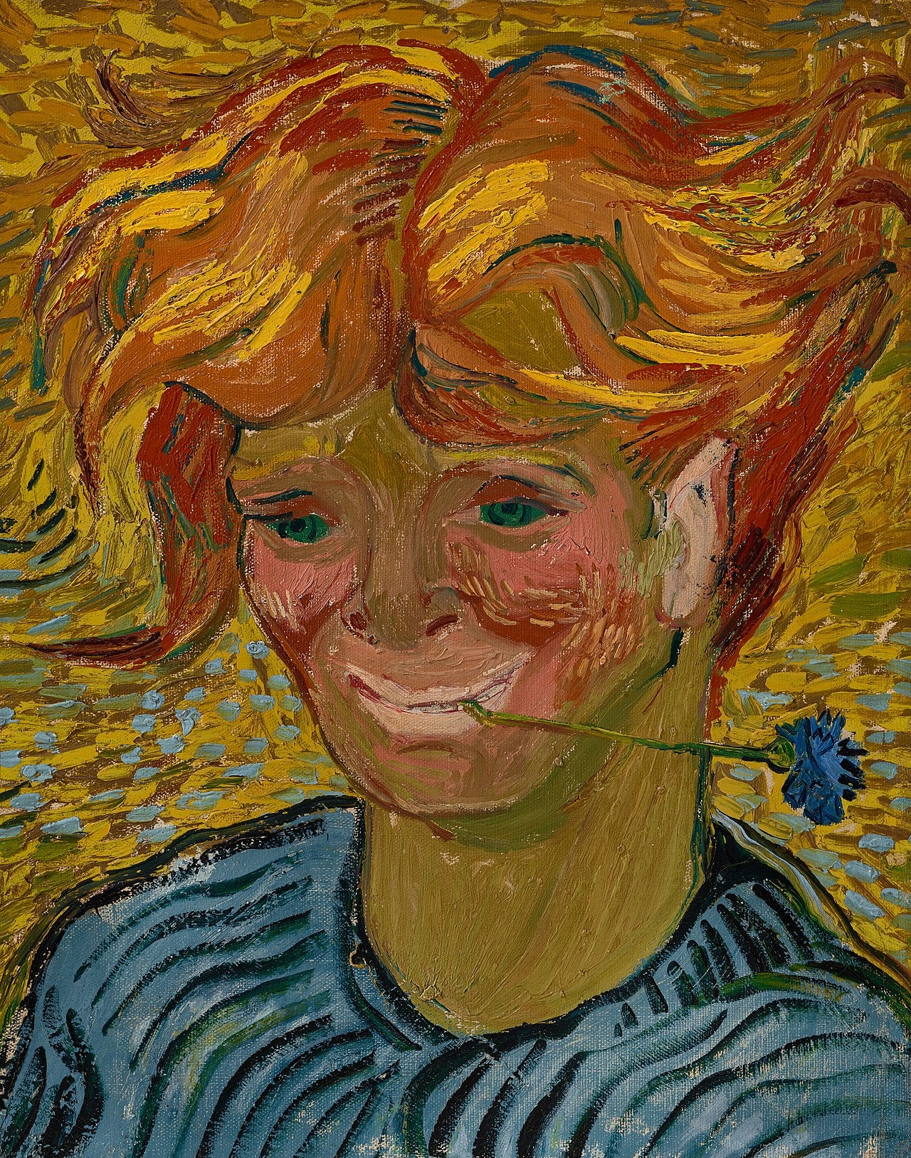 Mladík s chrpou - Vincent van Gogh