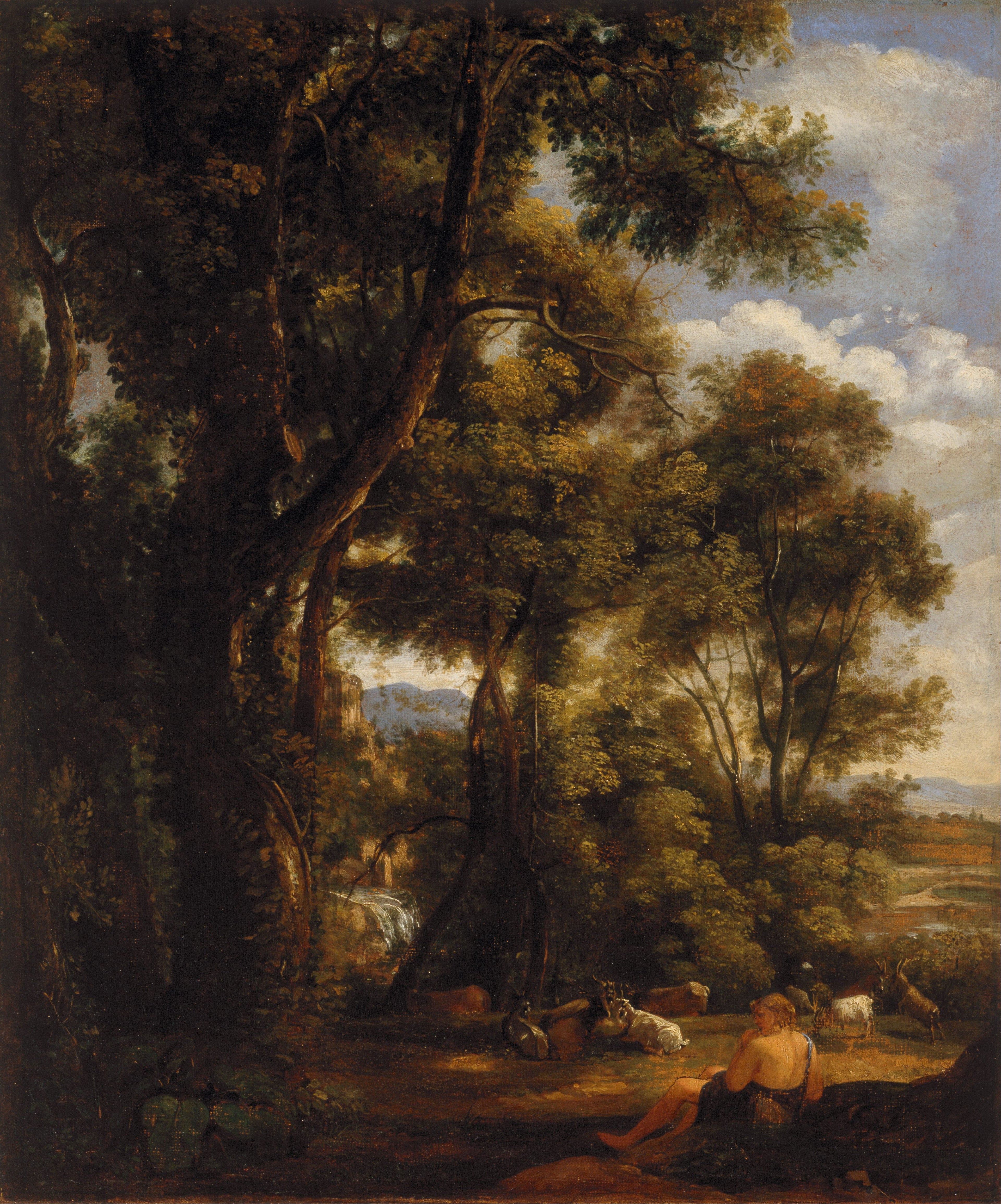 Paysage avec chevrier et chèvres (d'après Claude) - John Constable