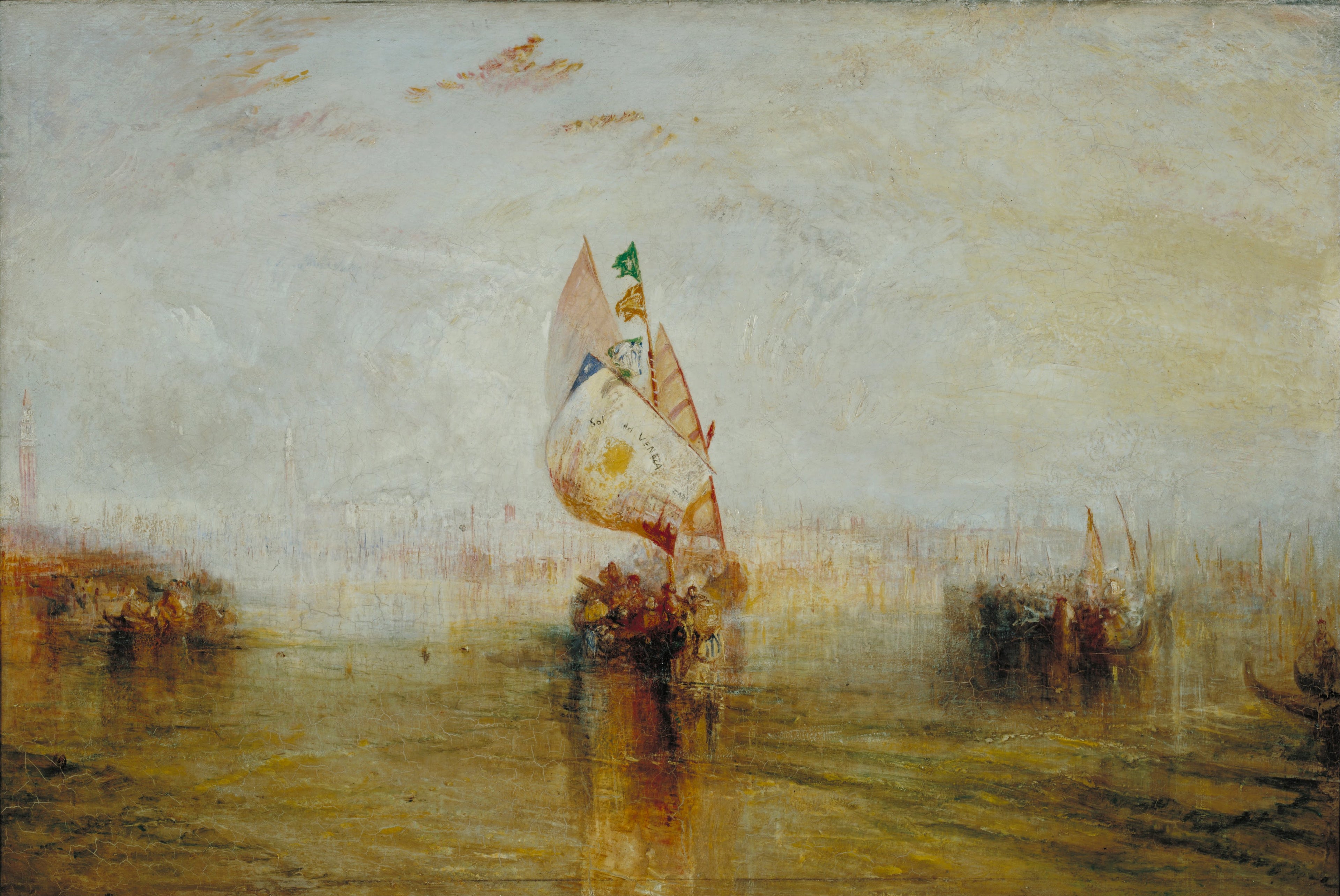 Reproduction du tableau « Le Soleil de Venise part en mer - J. M. W. Turner » par Alpha Reproduction en peinture à l’huile