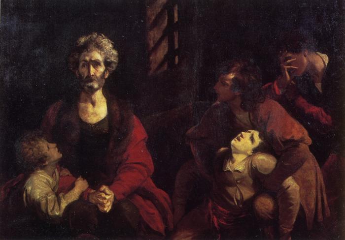 Le comte Ugolin et ses enfants dans le cachot - Joshua Reynolds