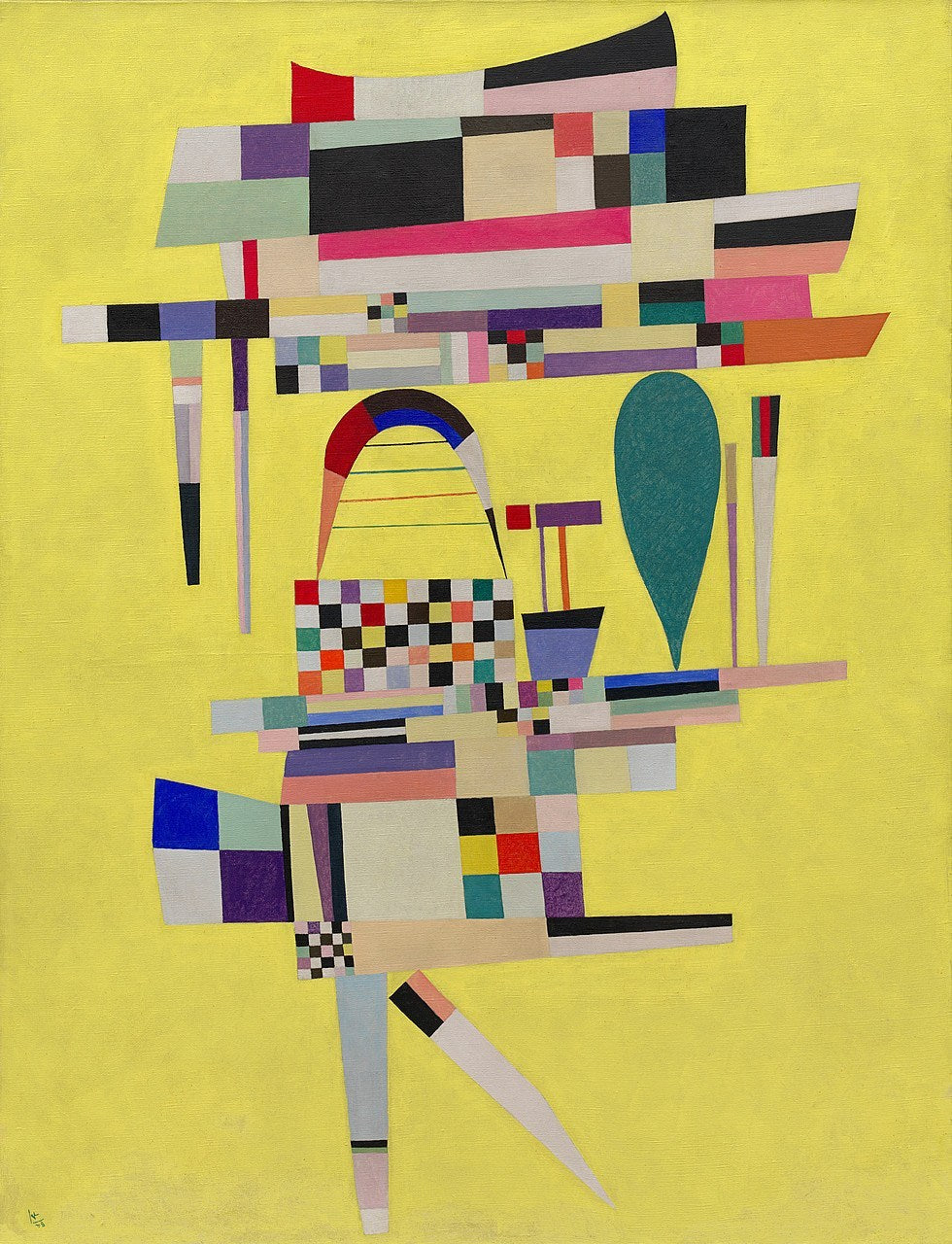 Reproduction du tableau « La Toile jaune - Vassily Kandinsky » par Alpha Reproduction en peinture à l’huile