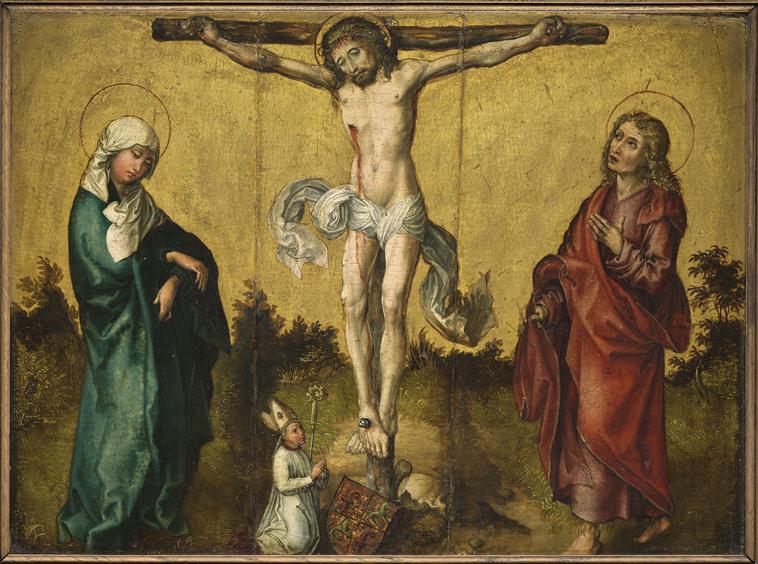Ukřižování s Pannou Marií, svatým Janem a dárcem - Albrecht Dürer