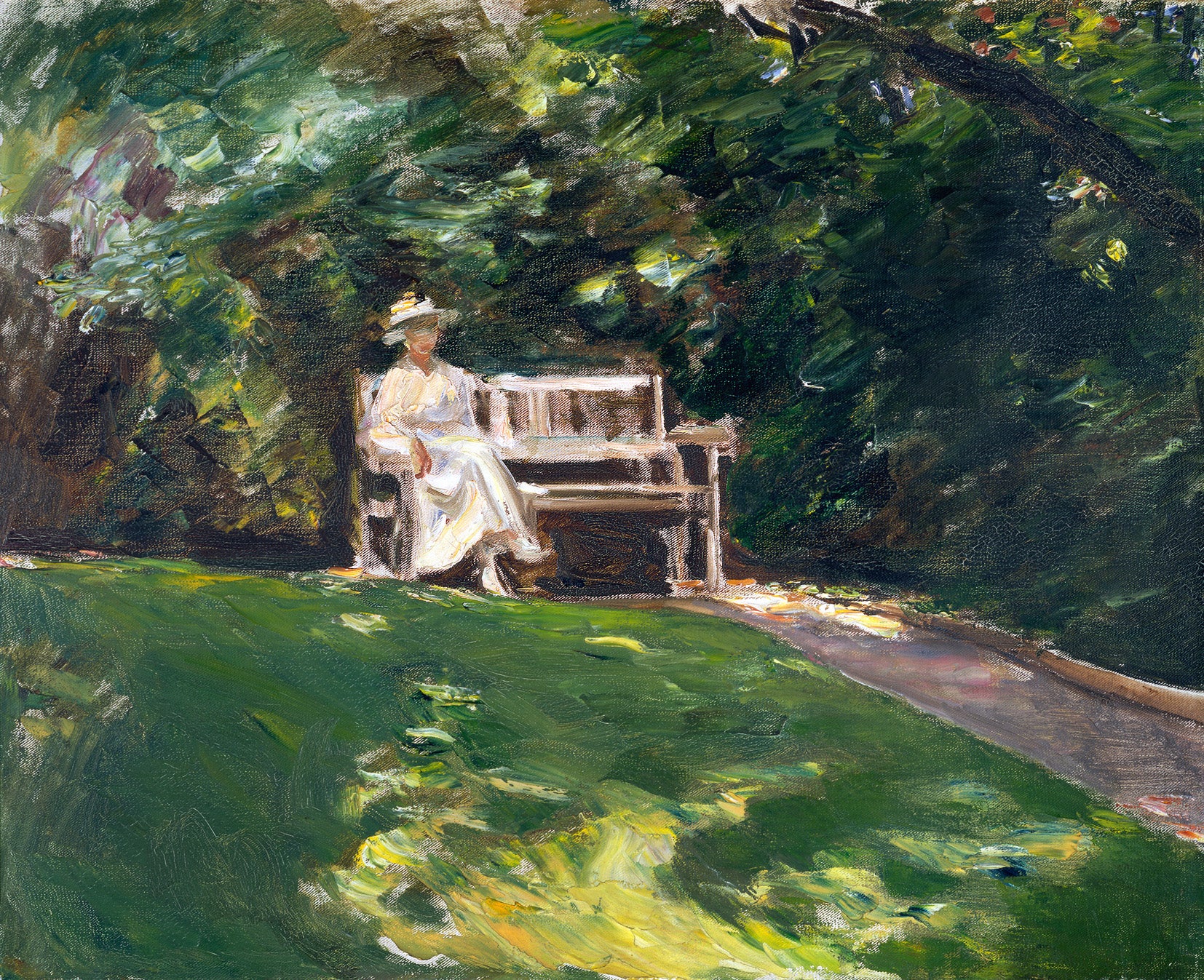 Zahradní lavička - Max Liebermann