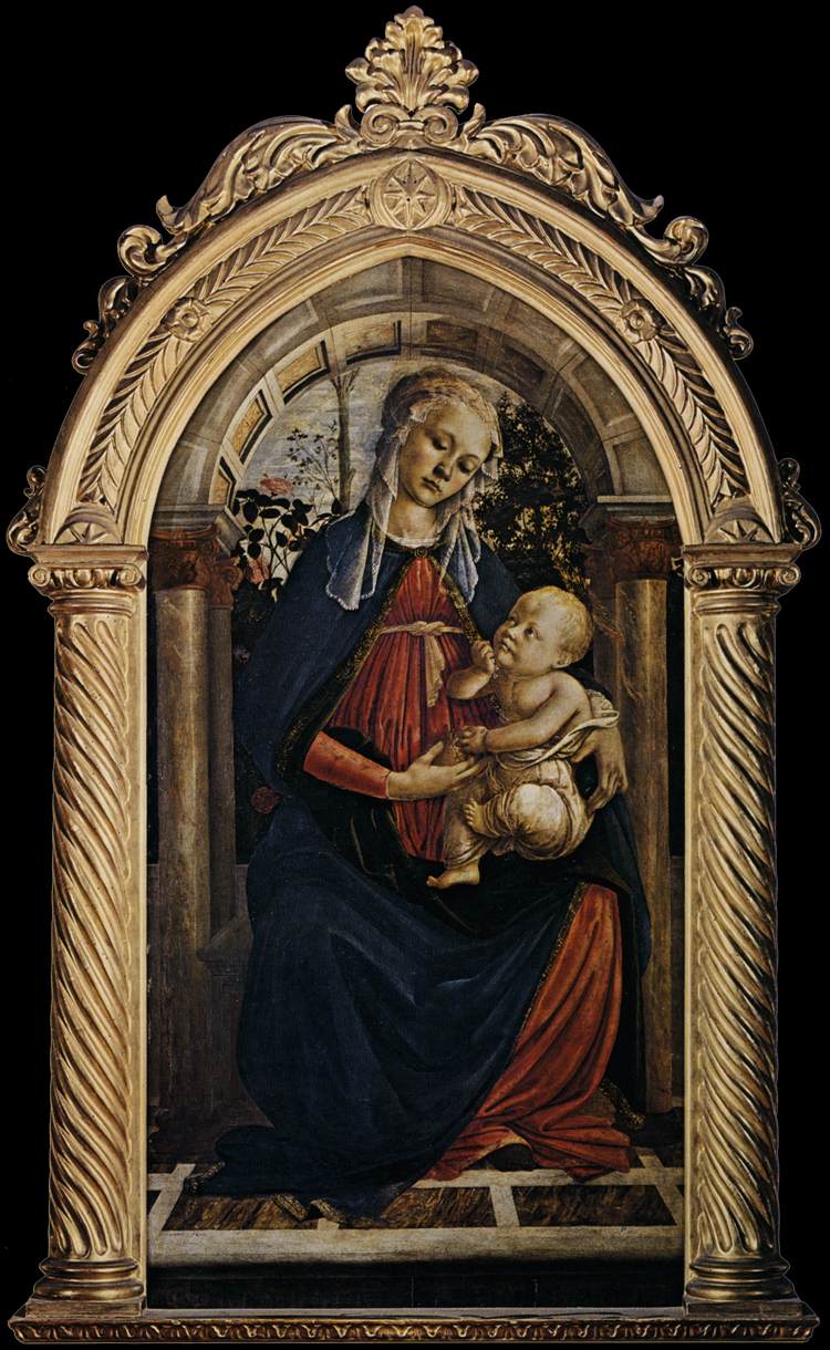 Panna Marie v růžové zahradě - Sandro Botticelli