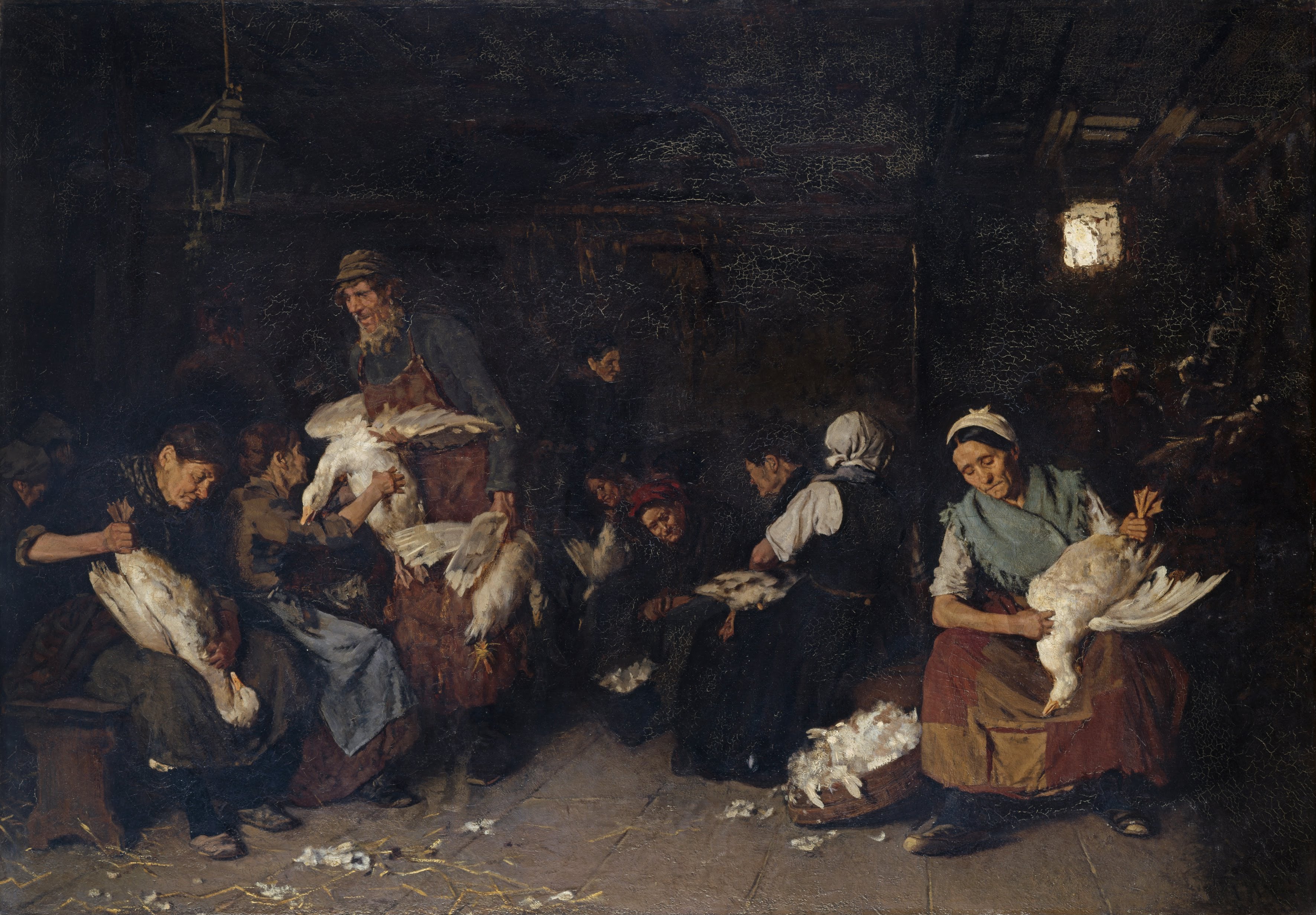 Ženy, které trhají husi - Max Liebermann