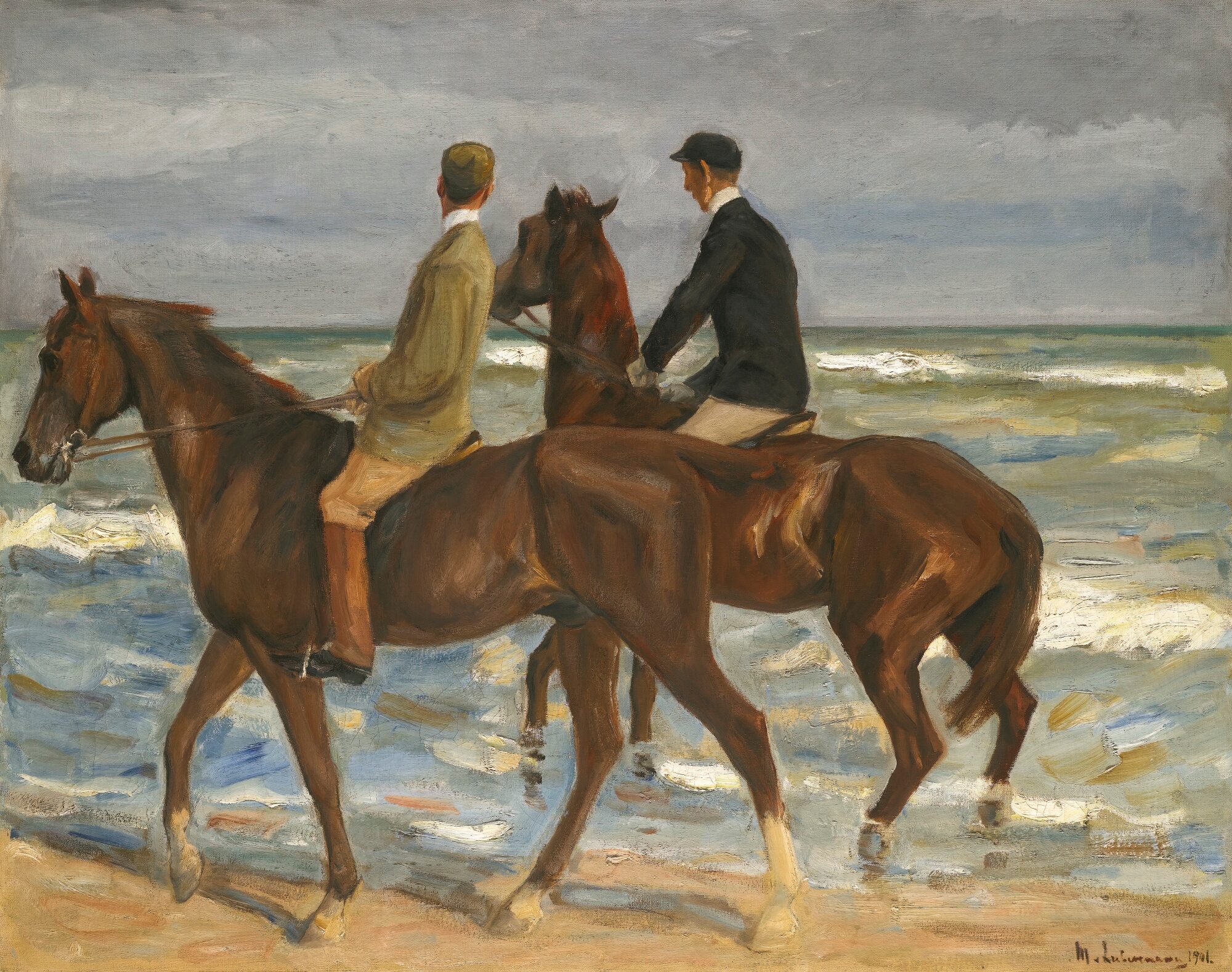 Dva jezdci na pláži - Max Liebermann