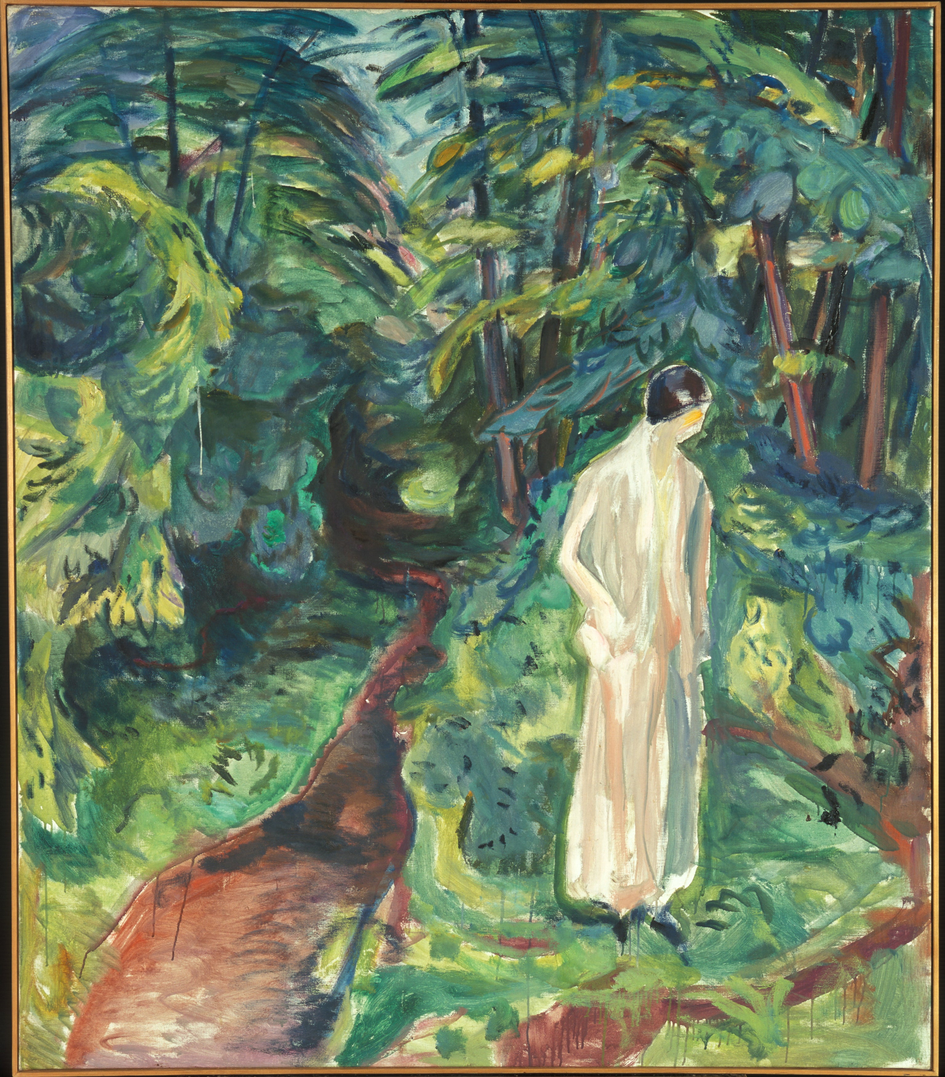 Reproduction du tableau « Femme au jardin - Edvard Munch » par Alpha Reproduction en peinture à l’huile