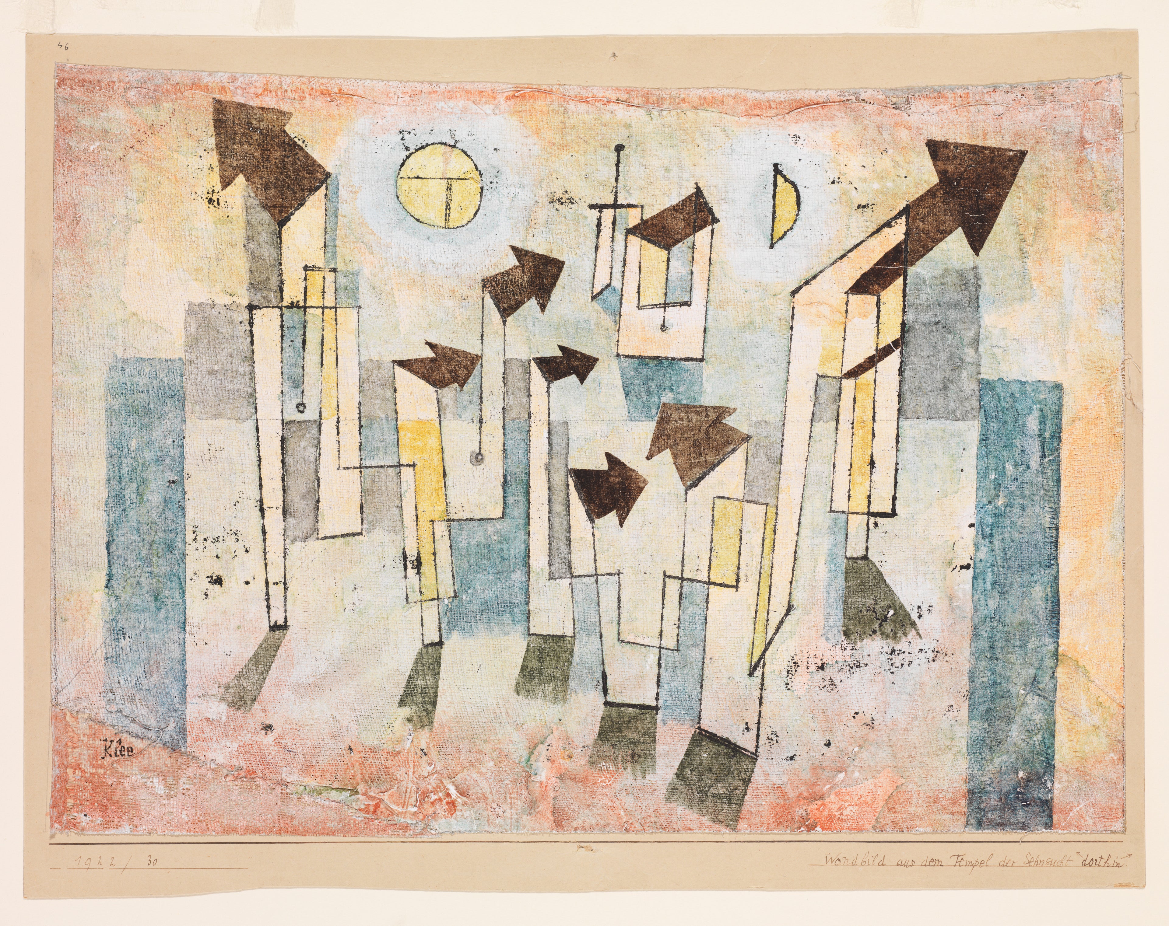 Freska Chrámu Touhy ↖Zde↗ - Paul Klee